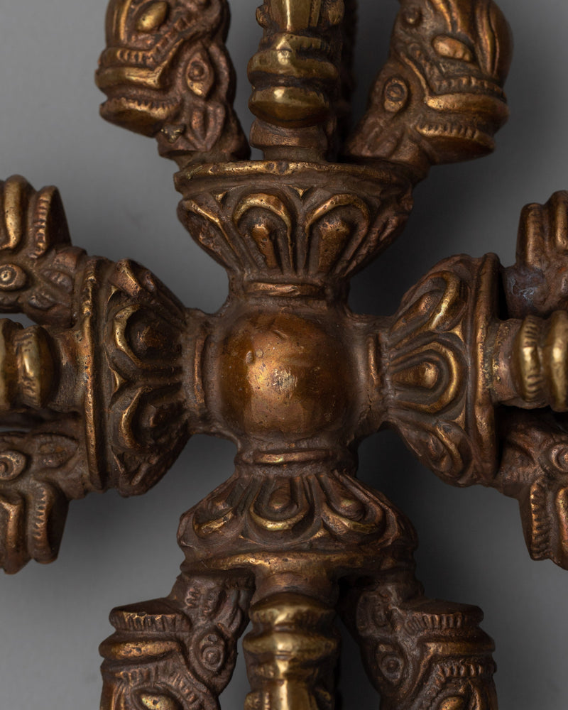 Decorative Vishwa Vajra | Ritual Tool for Stability and Wisdom