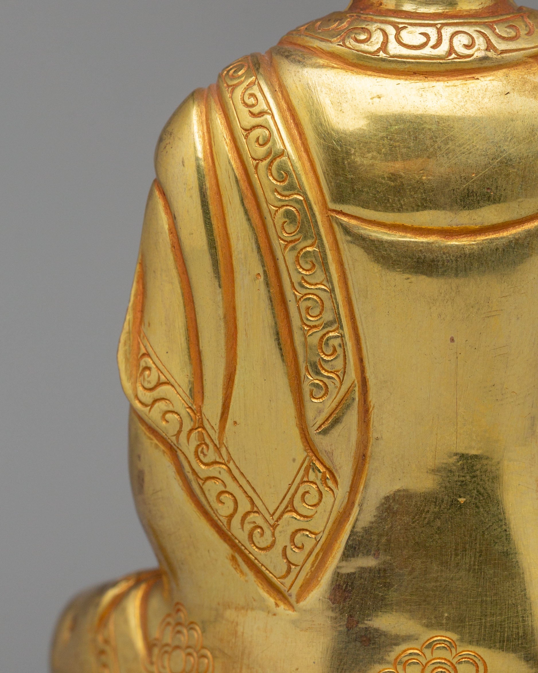 Amitabha Buddha Statue on Throne | Symbol of Infinite Light and Wisdom