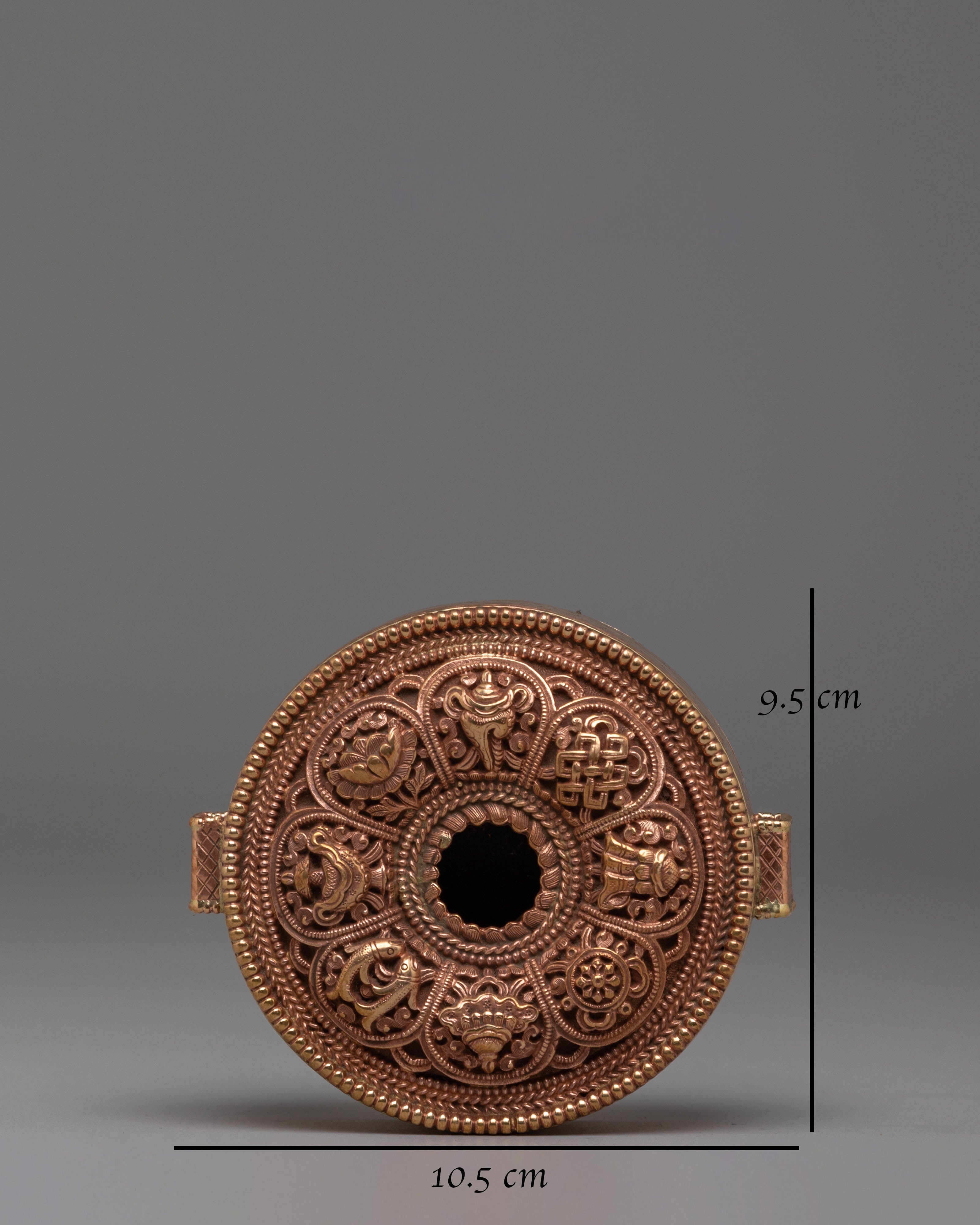 Handmade Copper Ghau Box | Spiritual Decor for Meditation