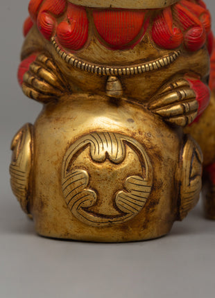 Handicrafted Foo Dog Lion | Buddhist Sacred Decor