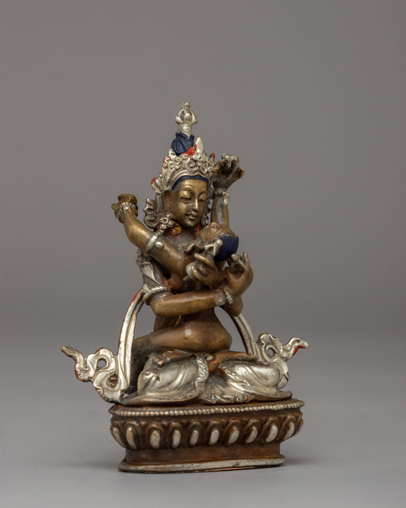 Buddha Vajradhara with Consort Statue A Sacred Tibetan Yab-Yum Statue