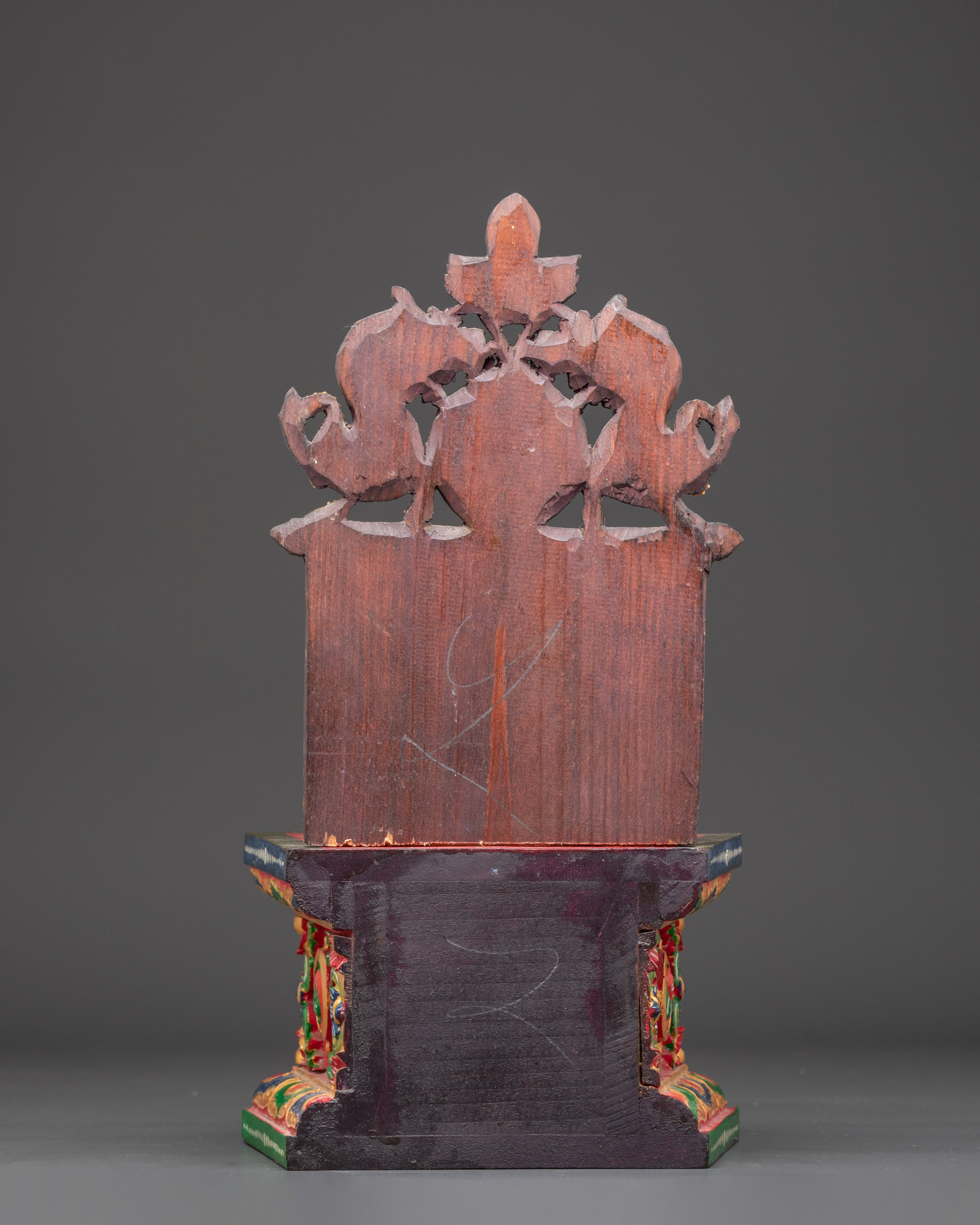 Handmade Traditional Buddhist Shrine Throne | Hand-Painted Tibetan Altar