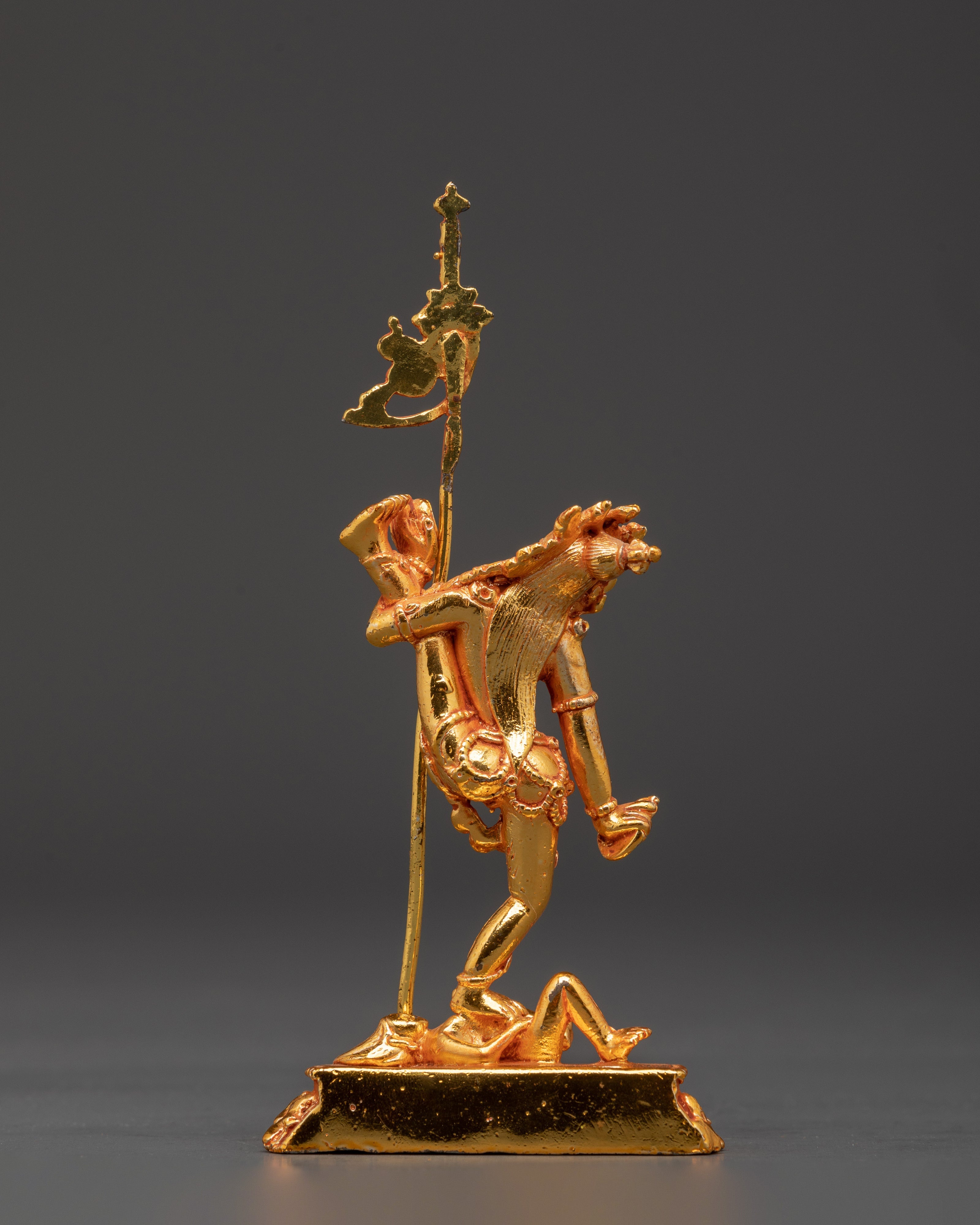 Vajrayogini Copper Sculpture | Handcrafted Gold-Plated Tibetan Goddess Statue