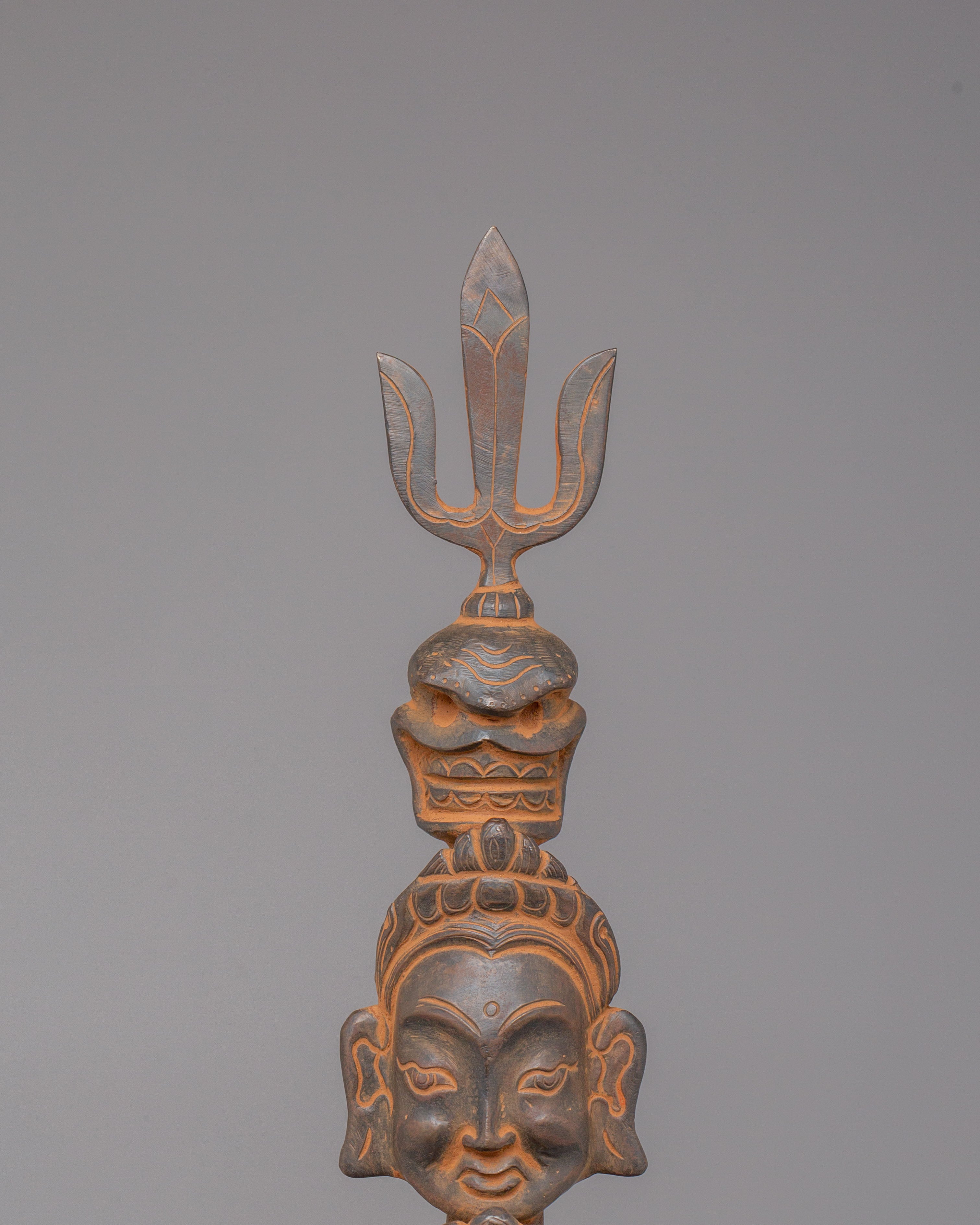 Traditional Khatvanga Ritual Instrument | Sacred Tool for Spiritual Ceremonies