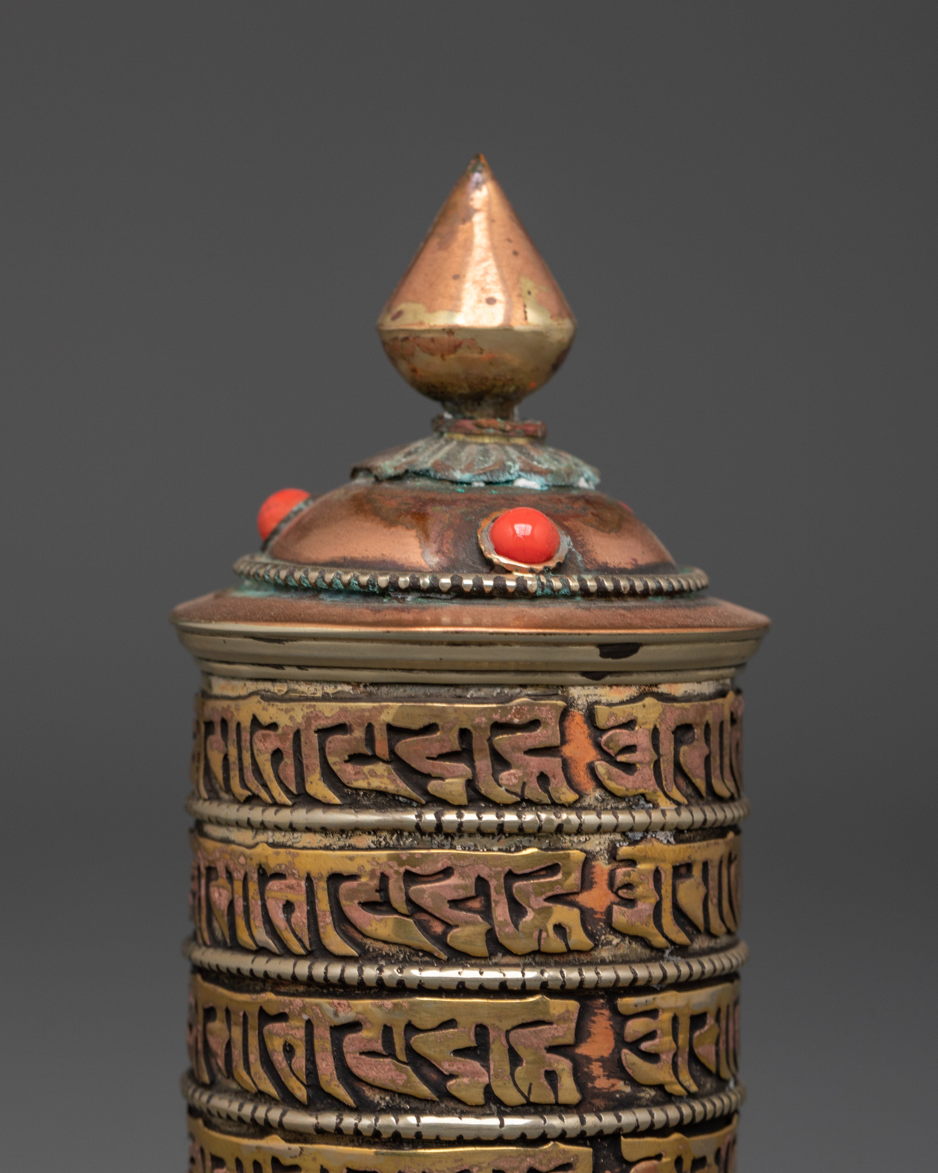 Spiritual Tibetan Prayer Wheel | Handcrafted Brass Prayer Wheel