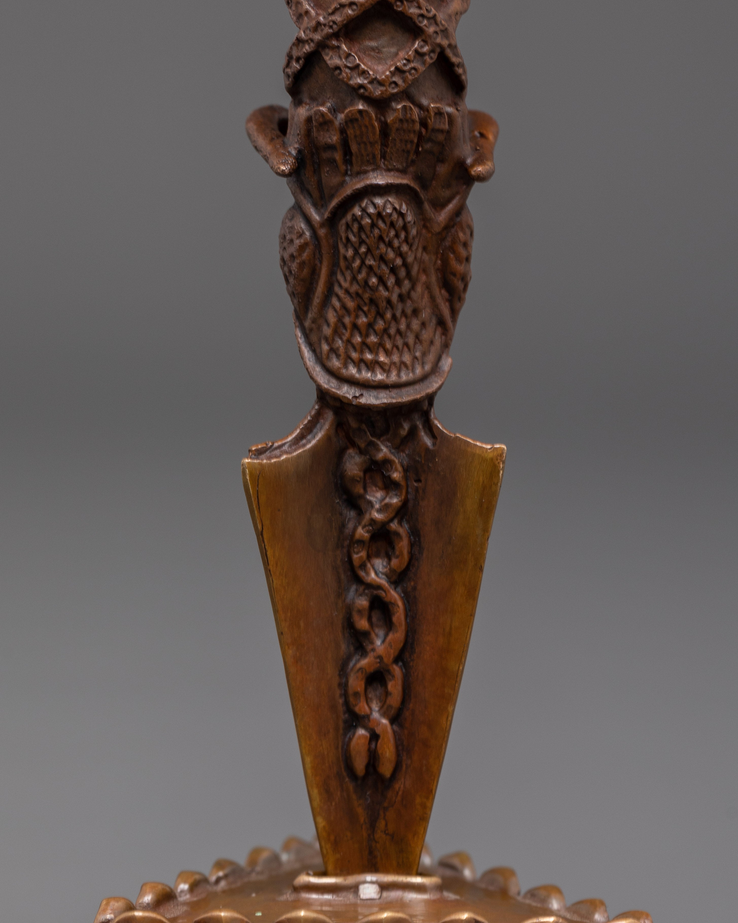 Handmade Himalayan Phurba Dagger | Oxidized Copper Ritual Artifact