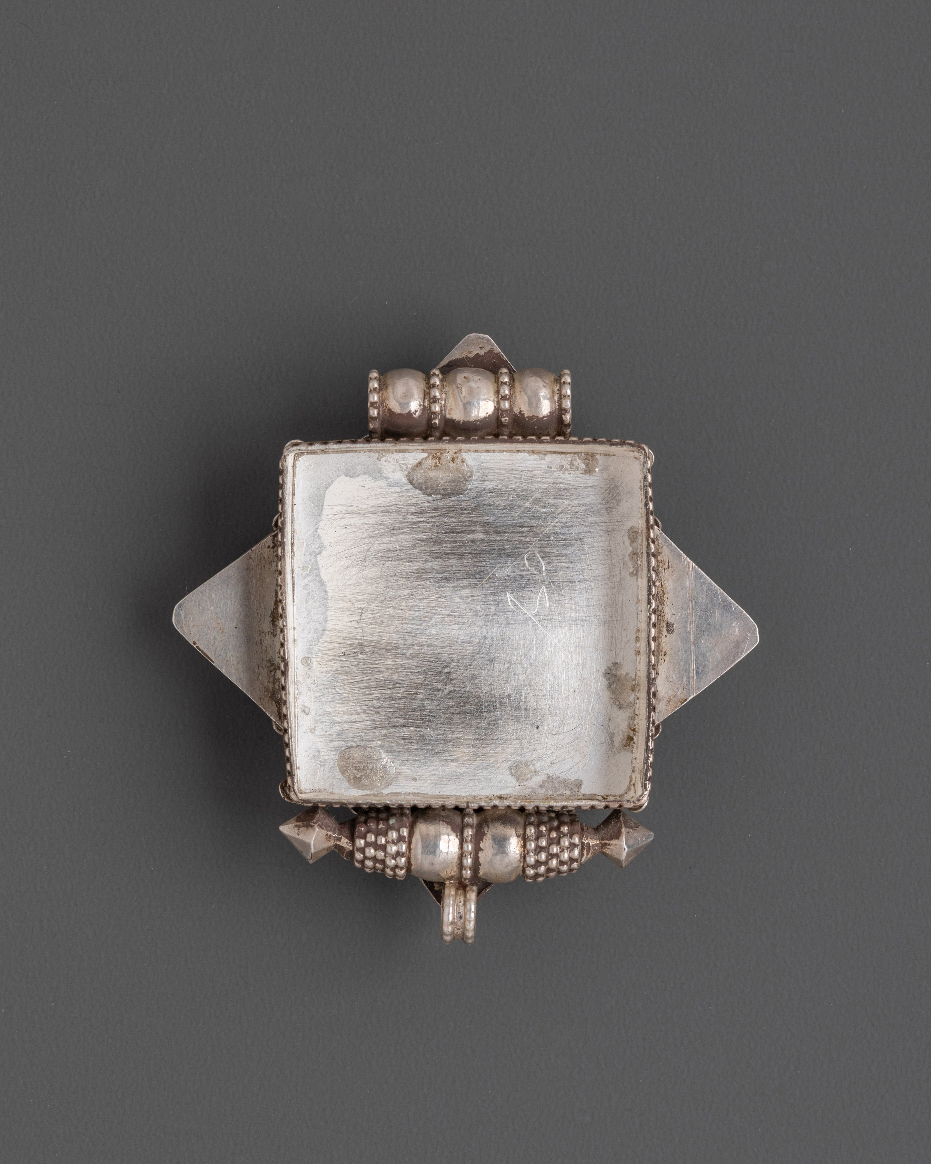 Ghau Box Locket with Turquoise Stone | A Symbol of Protection and Spirituality