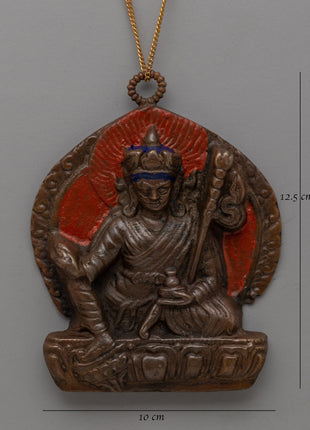 Oxidized Brass Guru Rinpoche Locket | Meditation and Prosperity