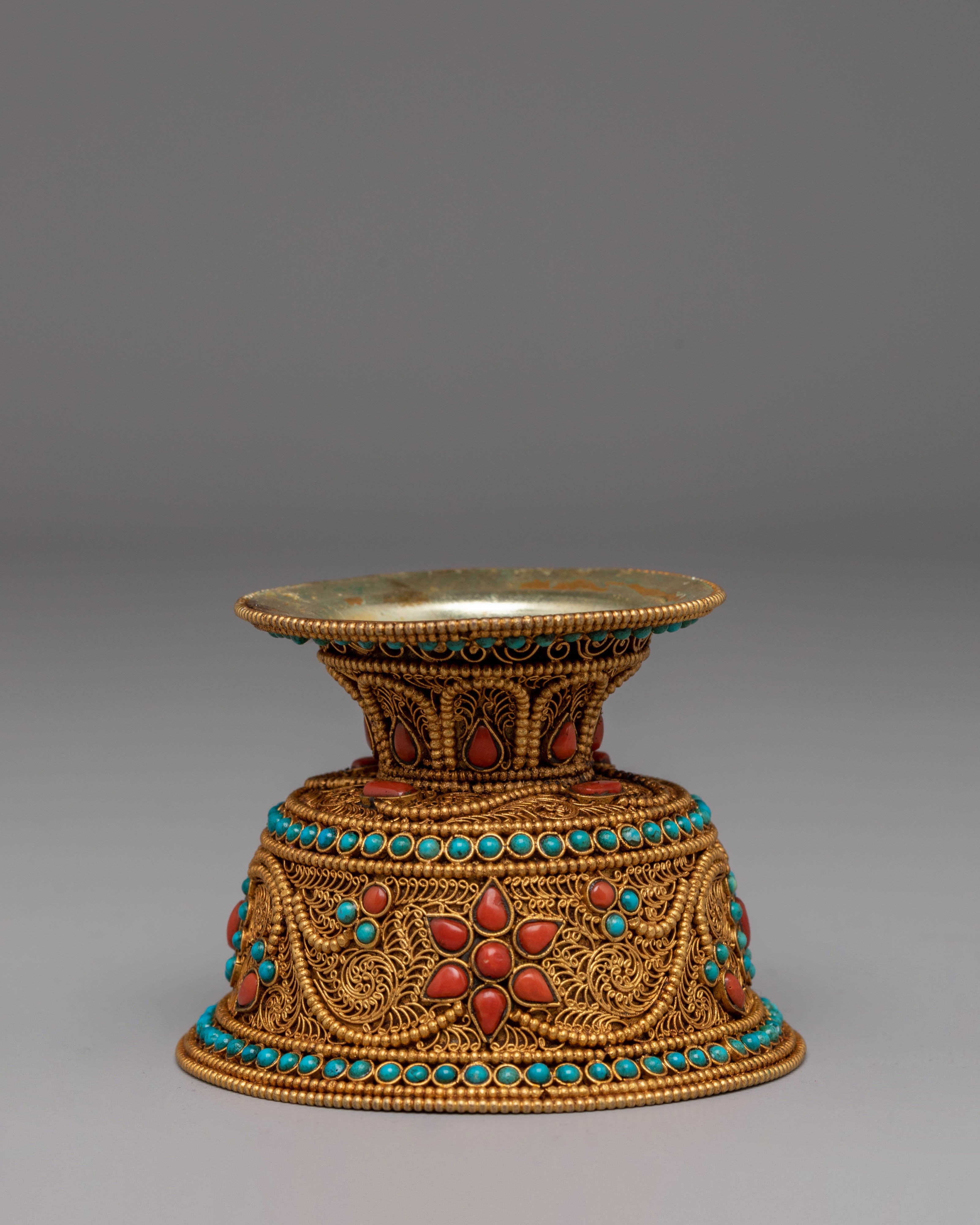 Traditional Tibetan Buddhist Offering Bowl | Offering Bowl for Ceremonies