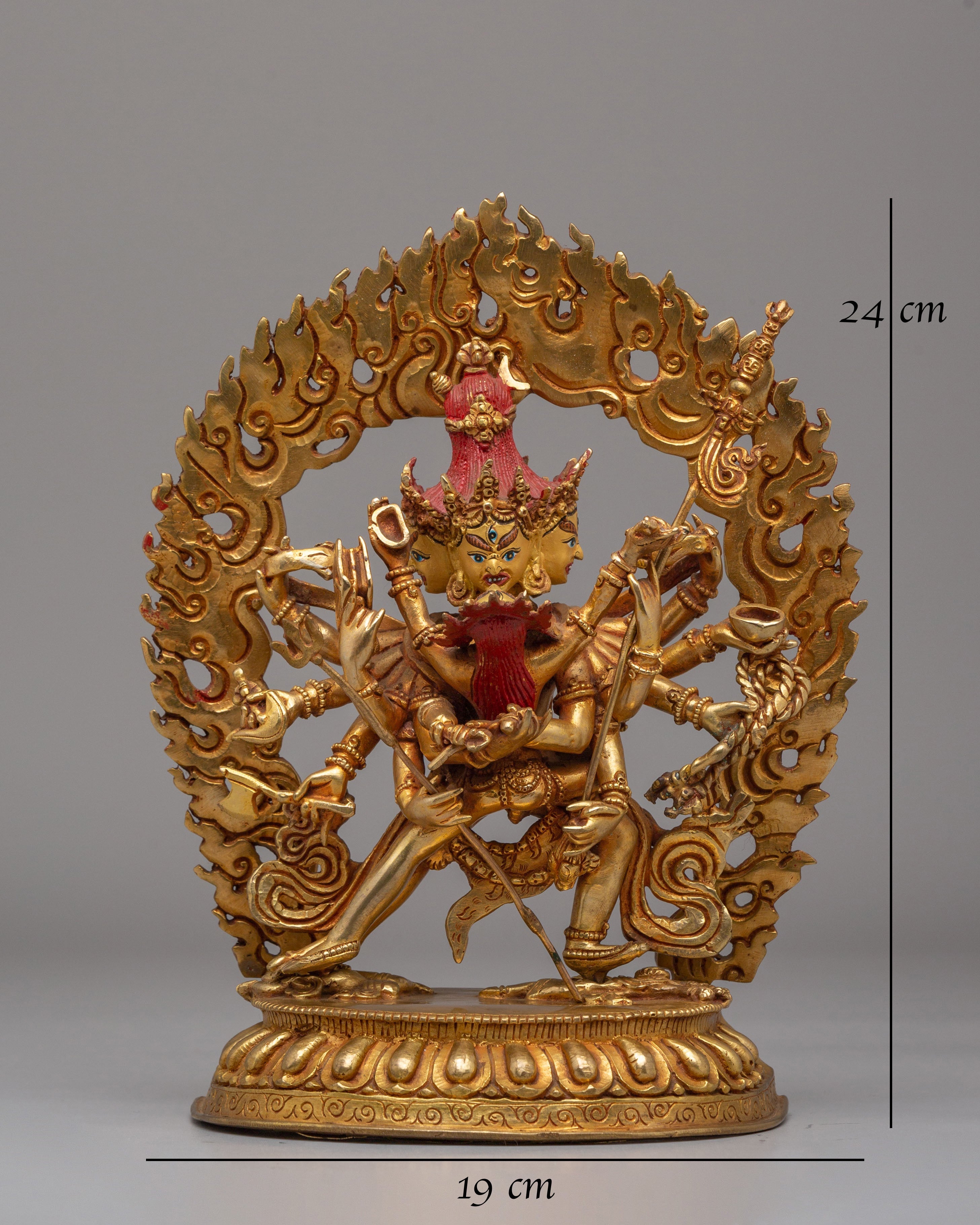 Buddhist Chakrasamvara With Consort Statue | Handmade Tantric Deity Sculpture