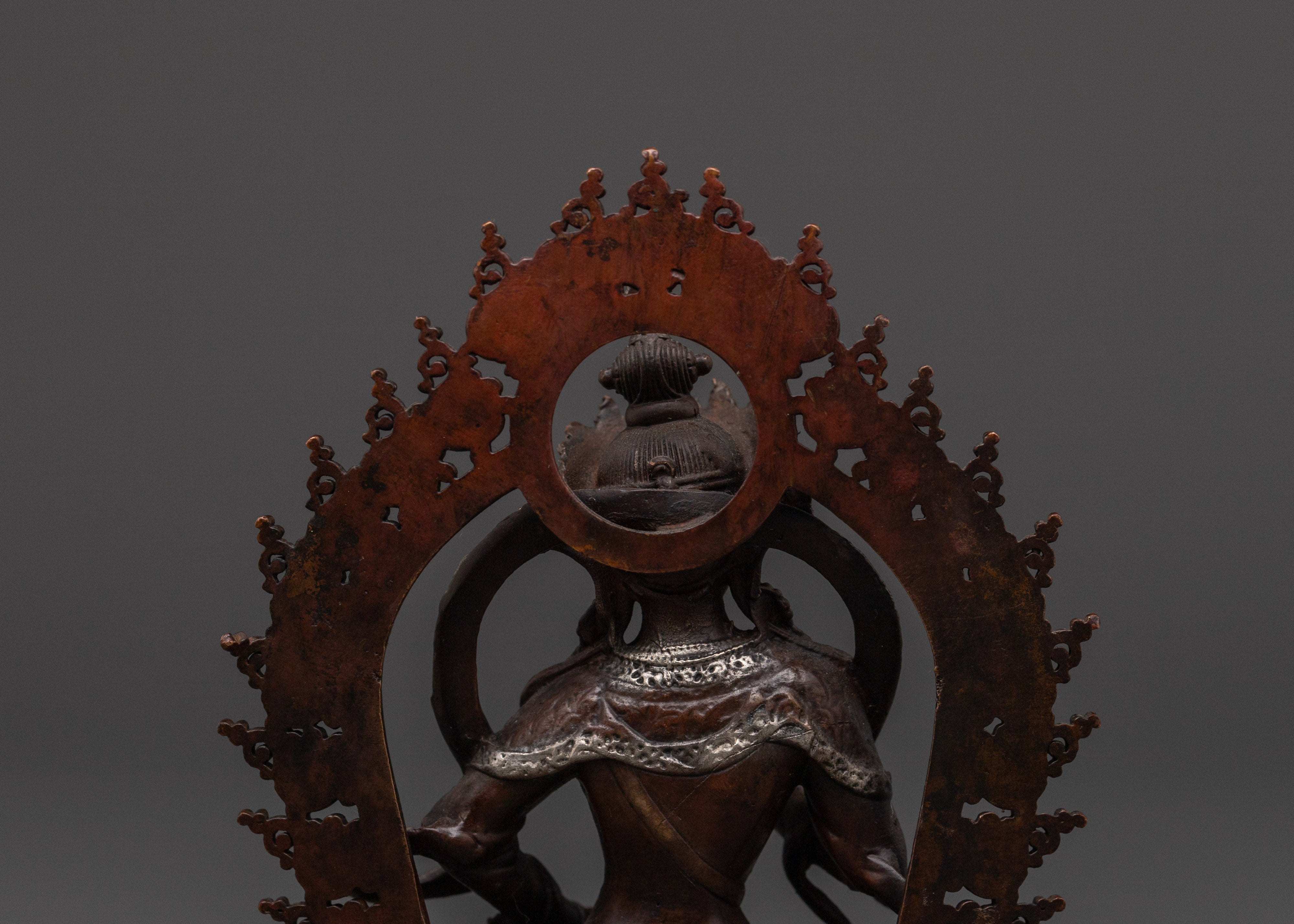 Vajrasattva Buddhist Spiritual Purification Statue | Traditionally Hand-Carved Buddhist Artwork