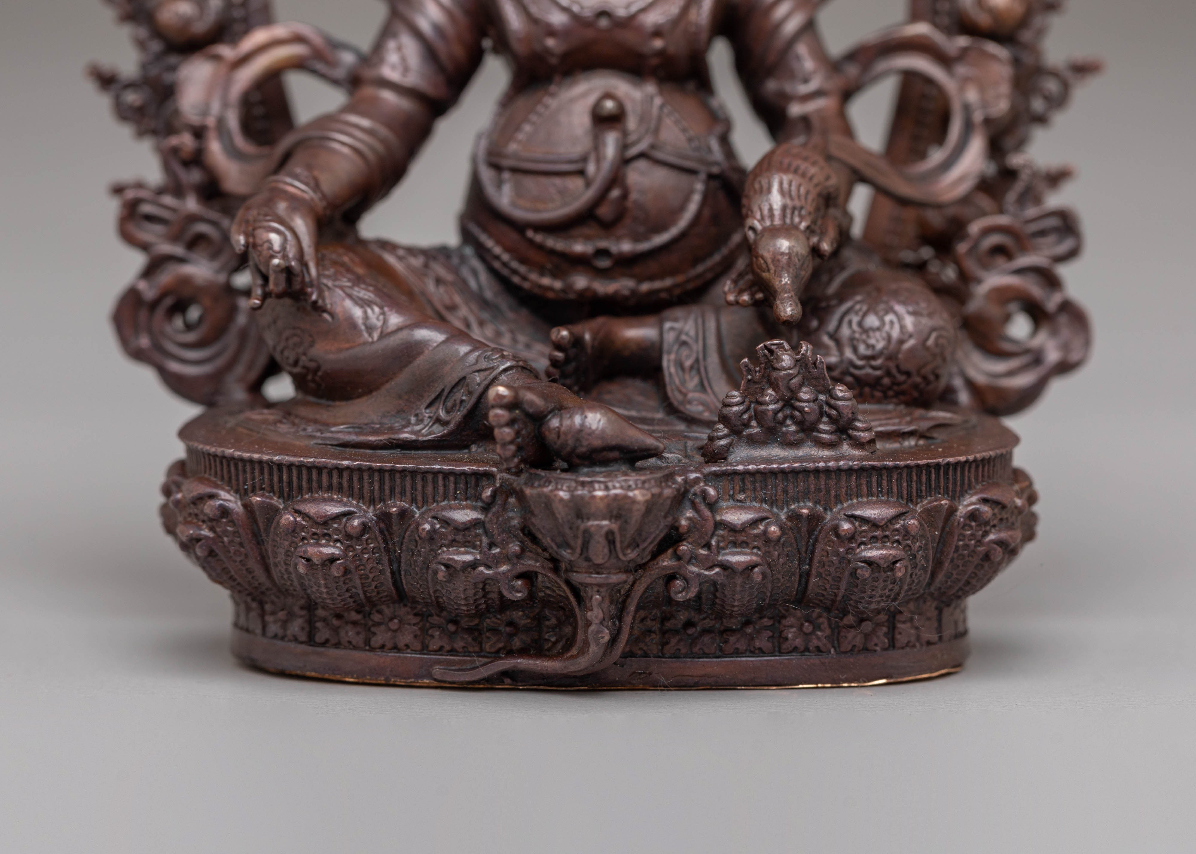 Handmade Dzambhala Statue | Tibetan Wealth Deity for Buddhist Practice