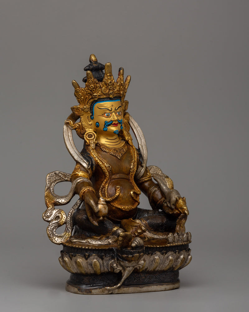 Dzambhala Buddhist Wealth Deity Statue | Tibetan Buddhist Shrine and Altar Decor