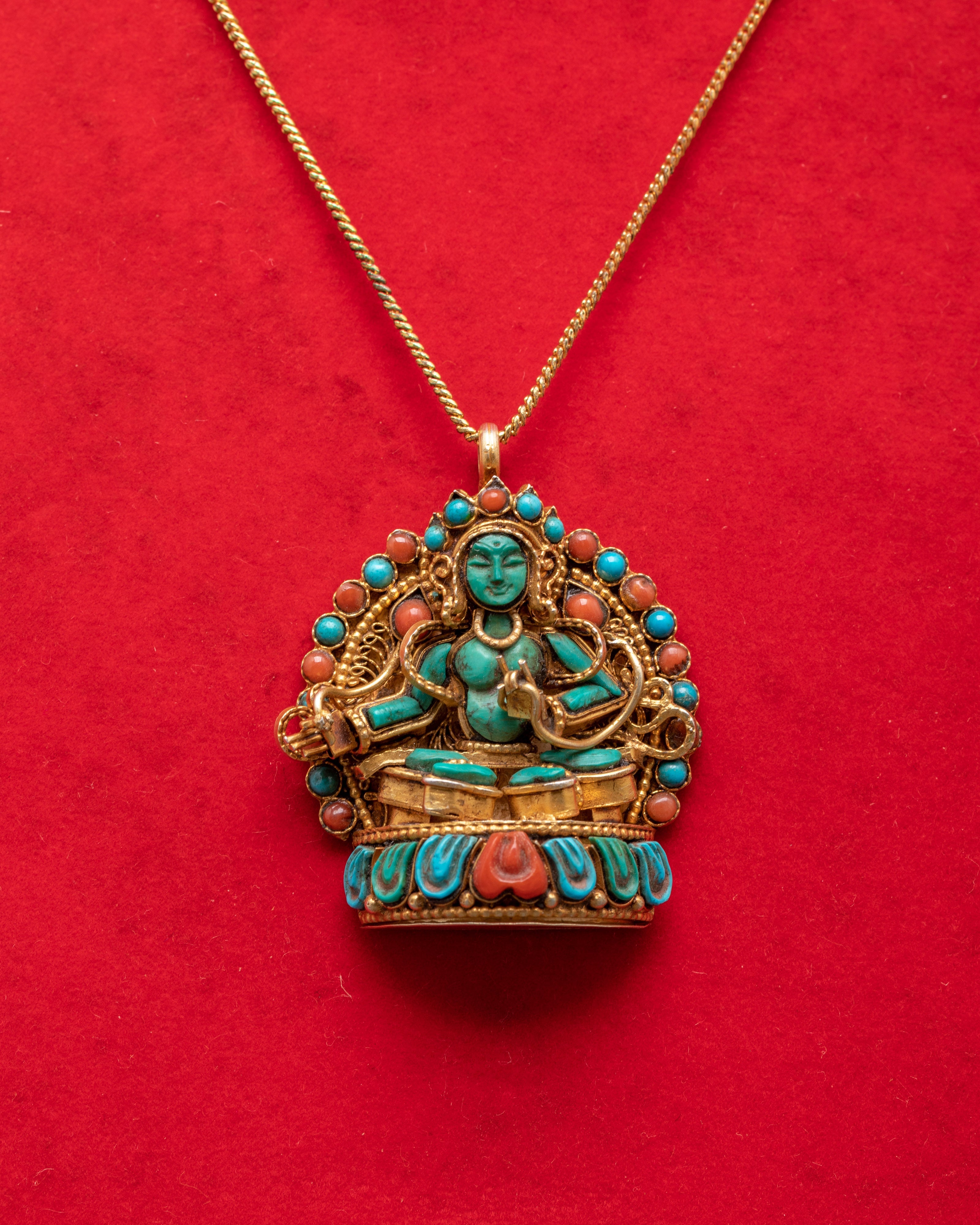 Compassionate Goddess Green Tara Locket | Mother of All Buddhas