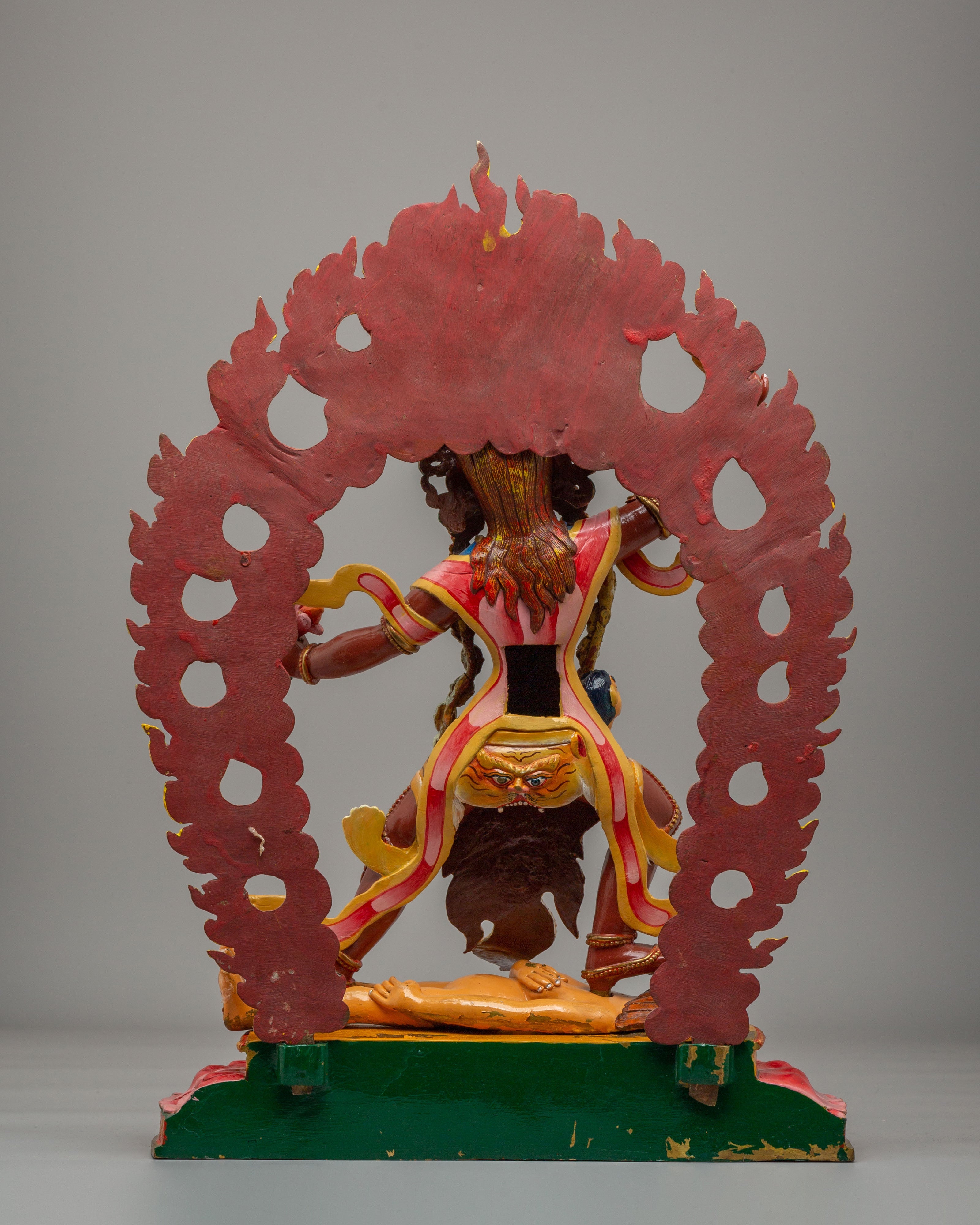Handcrafted Ekajati Sculpture | 24K Gold Plated Wrathful Protector Statue