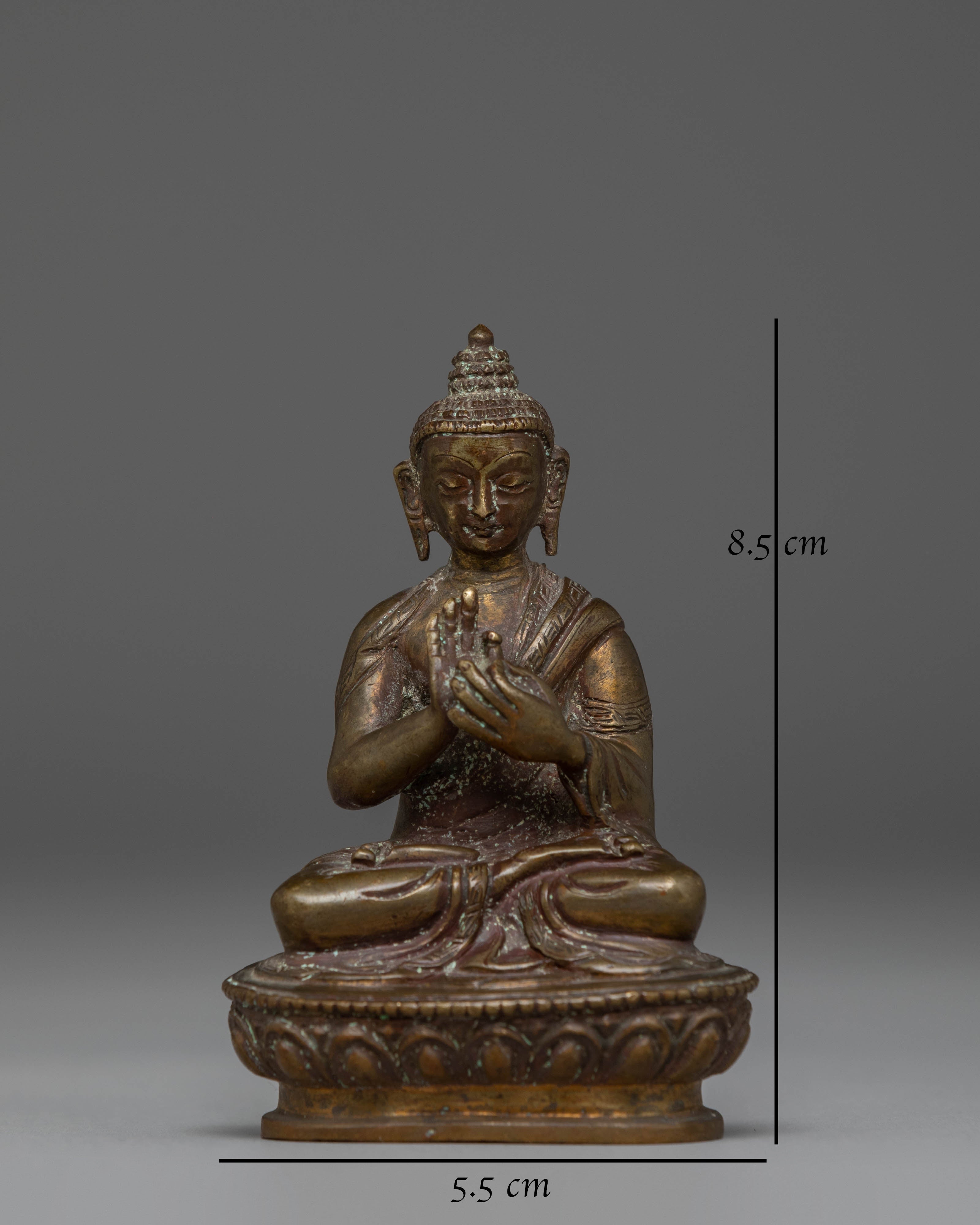 Oxidized Copper Statue of Vairocana | The Cosmic Buddha