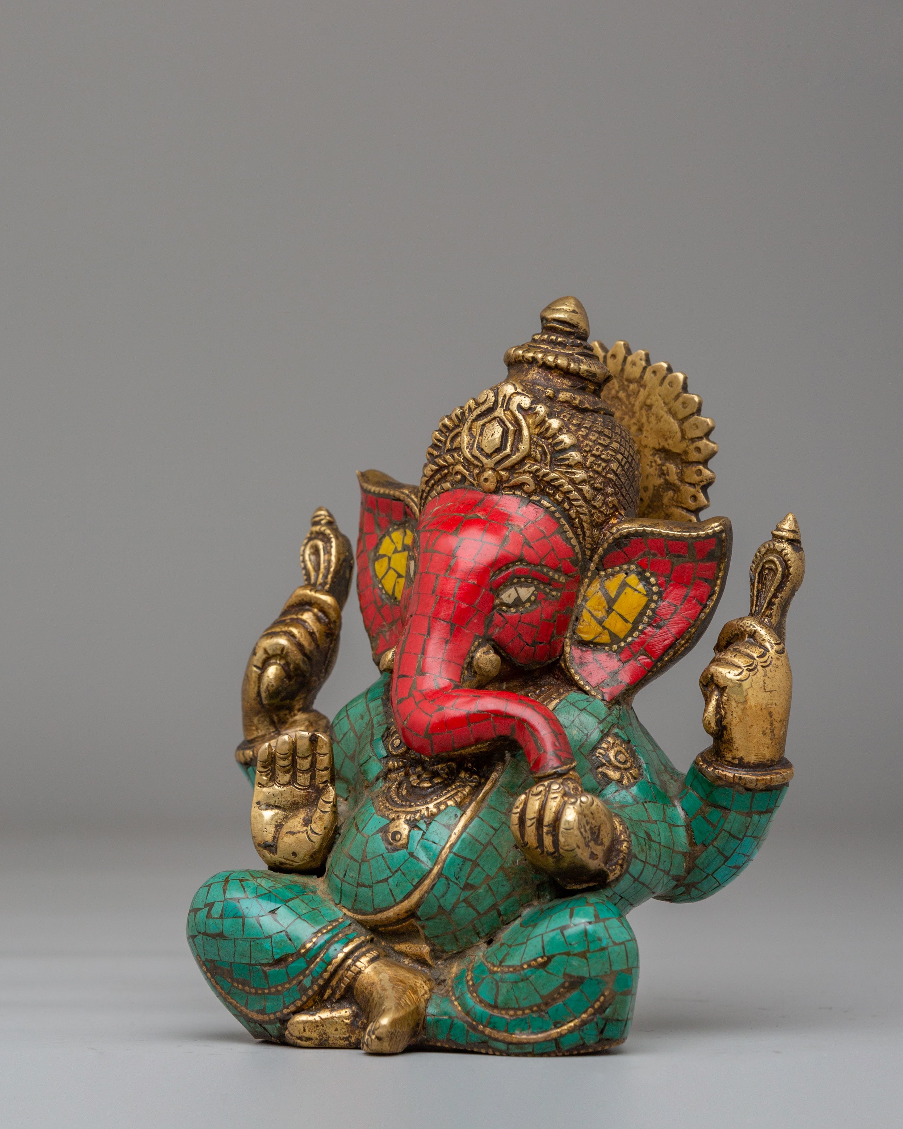 Handmade Hindu Ganesh Statue | Idol for Spiritual Blessings and Decor