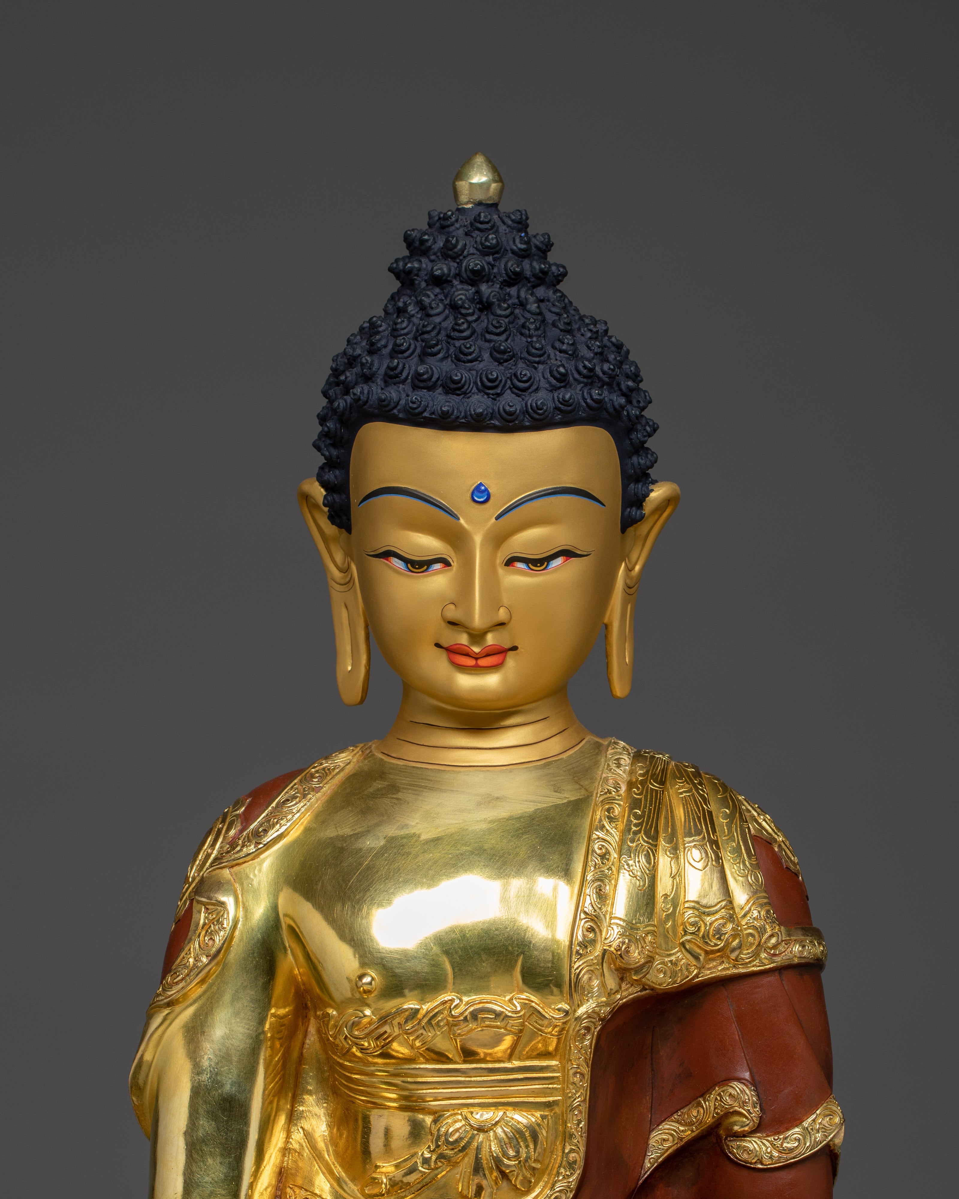 Authentic Tibetan Shakyamuni Buddha Statue | Sacred Buddhist Art