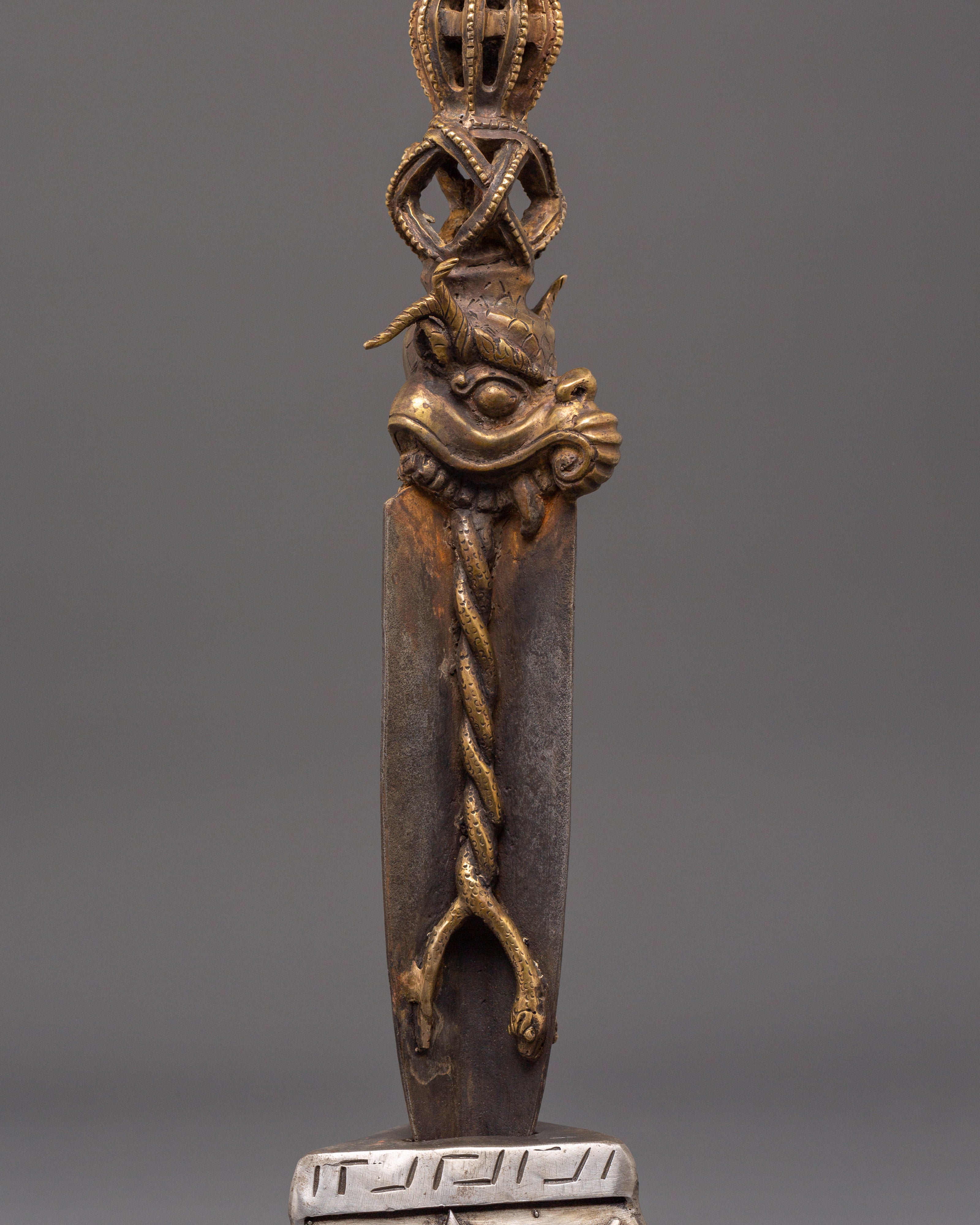 Sacred Buddhist Protective Phurba | Iron & Bronze Ritual Dagger