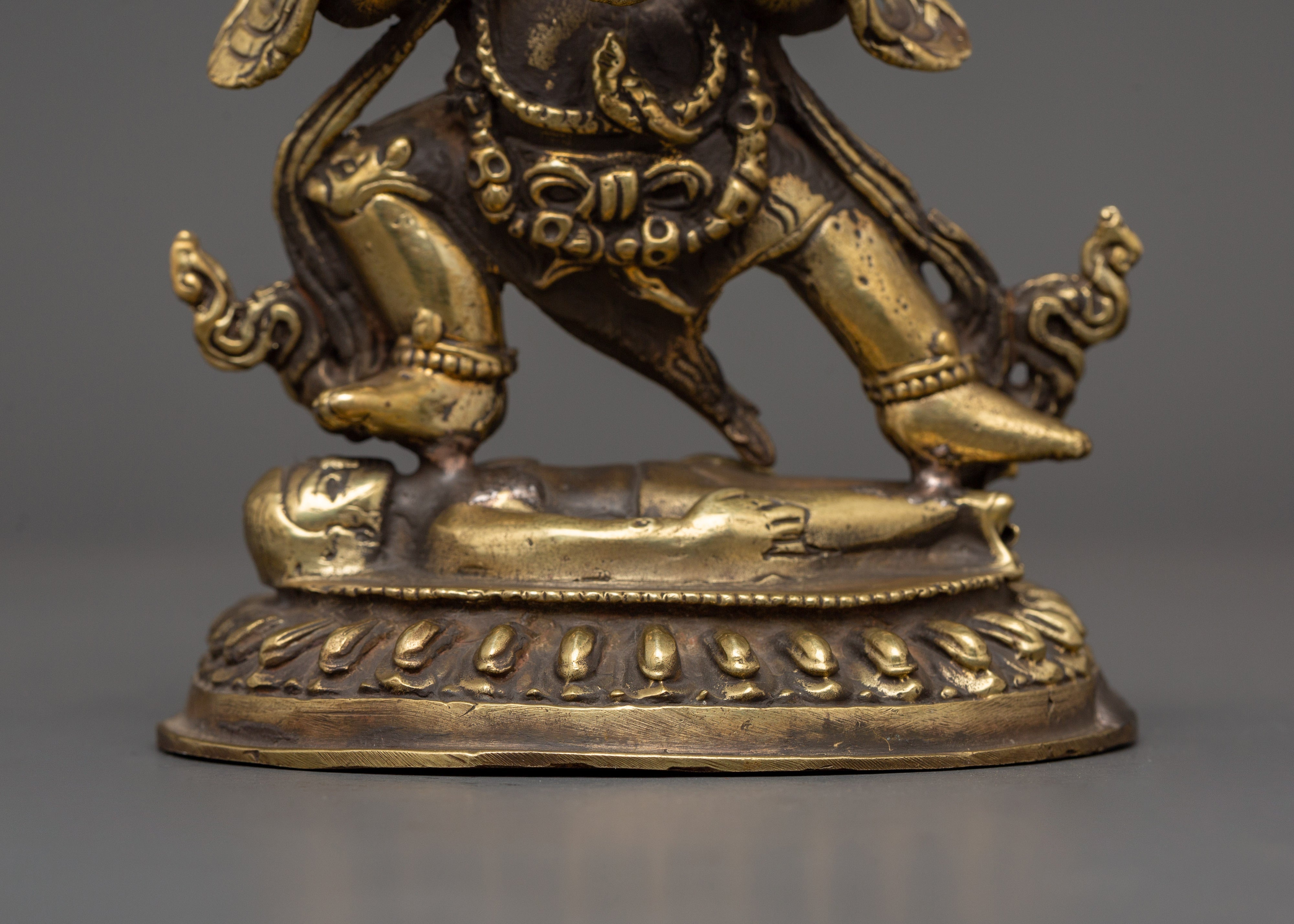 Handcrafted Brass Mahakala Bernagchen Statue | Buddhist Home Decor