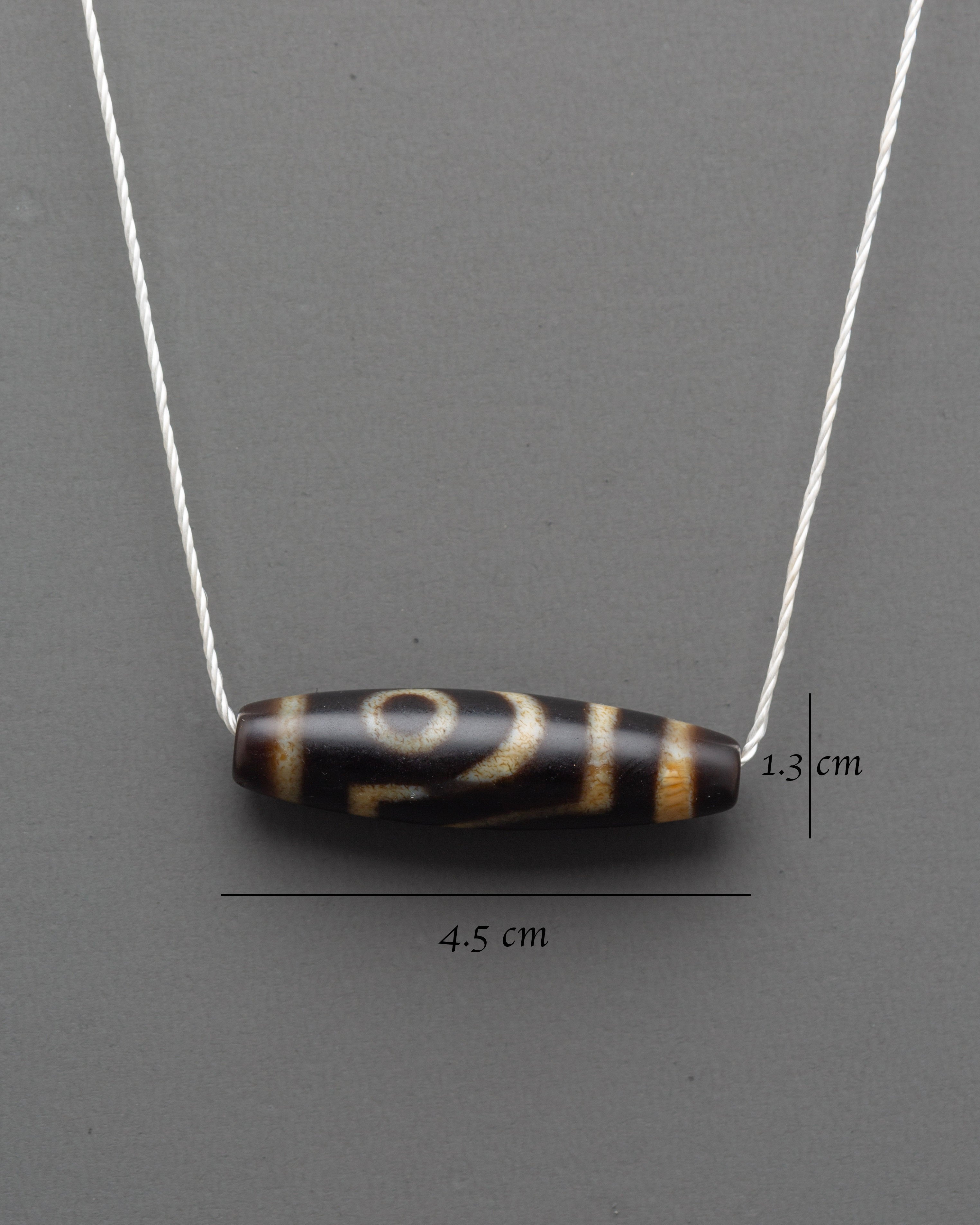 Handmade Tibetan Dzi Bead Pendant | Sacred Tibetan Amulet for Protection & Prosperity
