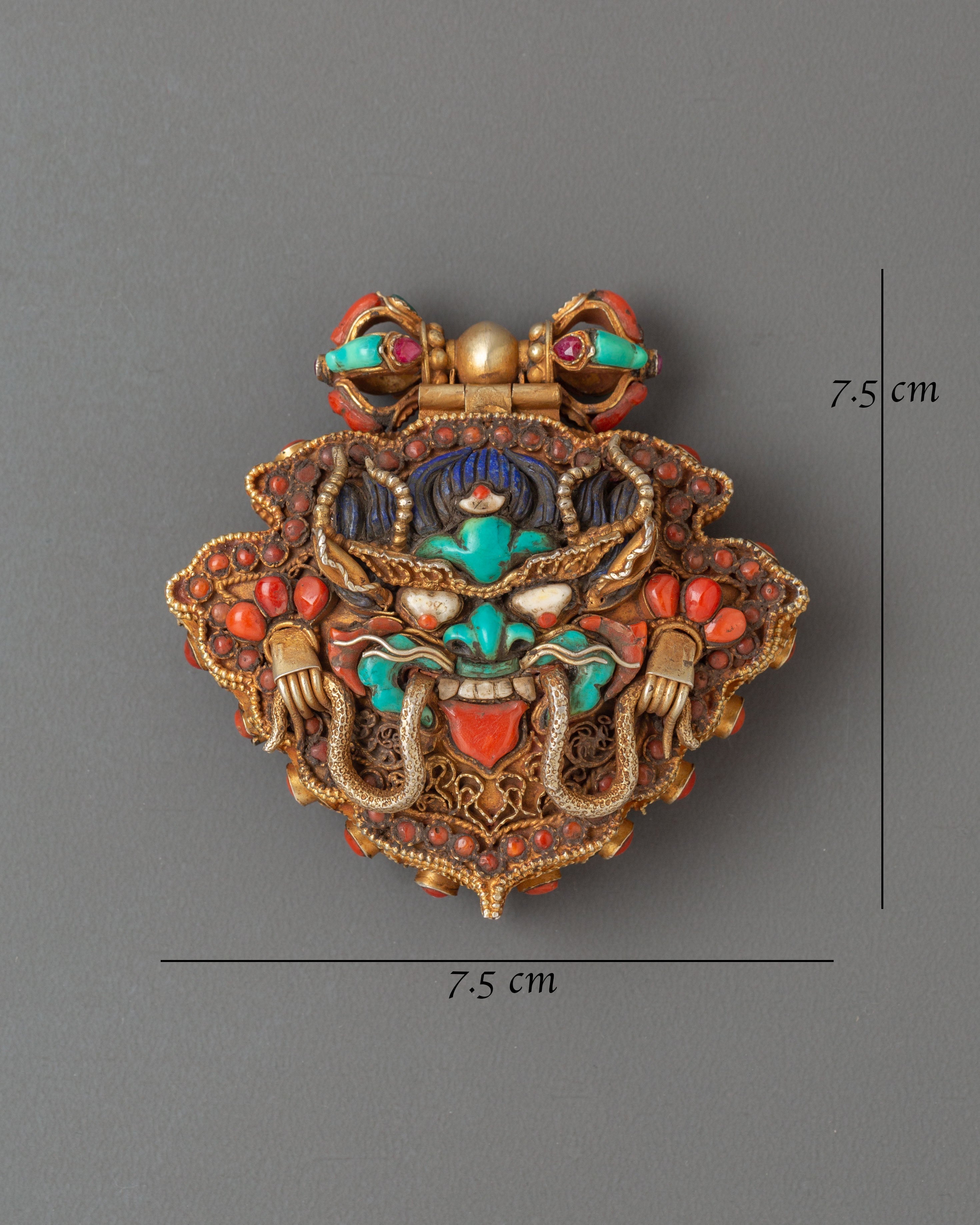 Handmade Chhepu Ghau Box Pendant | Tibetan Buddhist Amulet for Protection