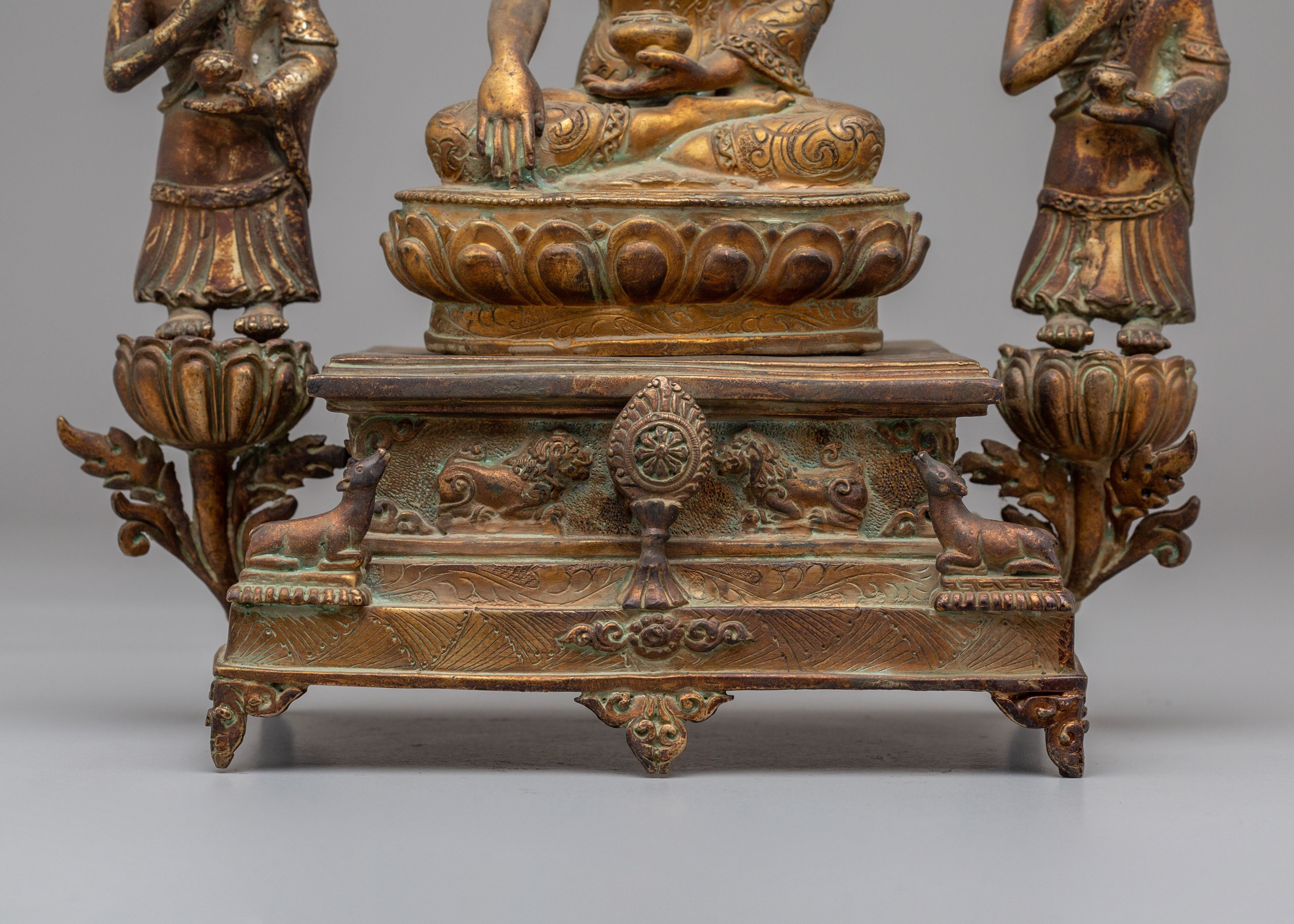 Shakyamuni Buddha With Disciples Statue | Ideal for Home Decor &amp; Meditation