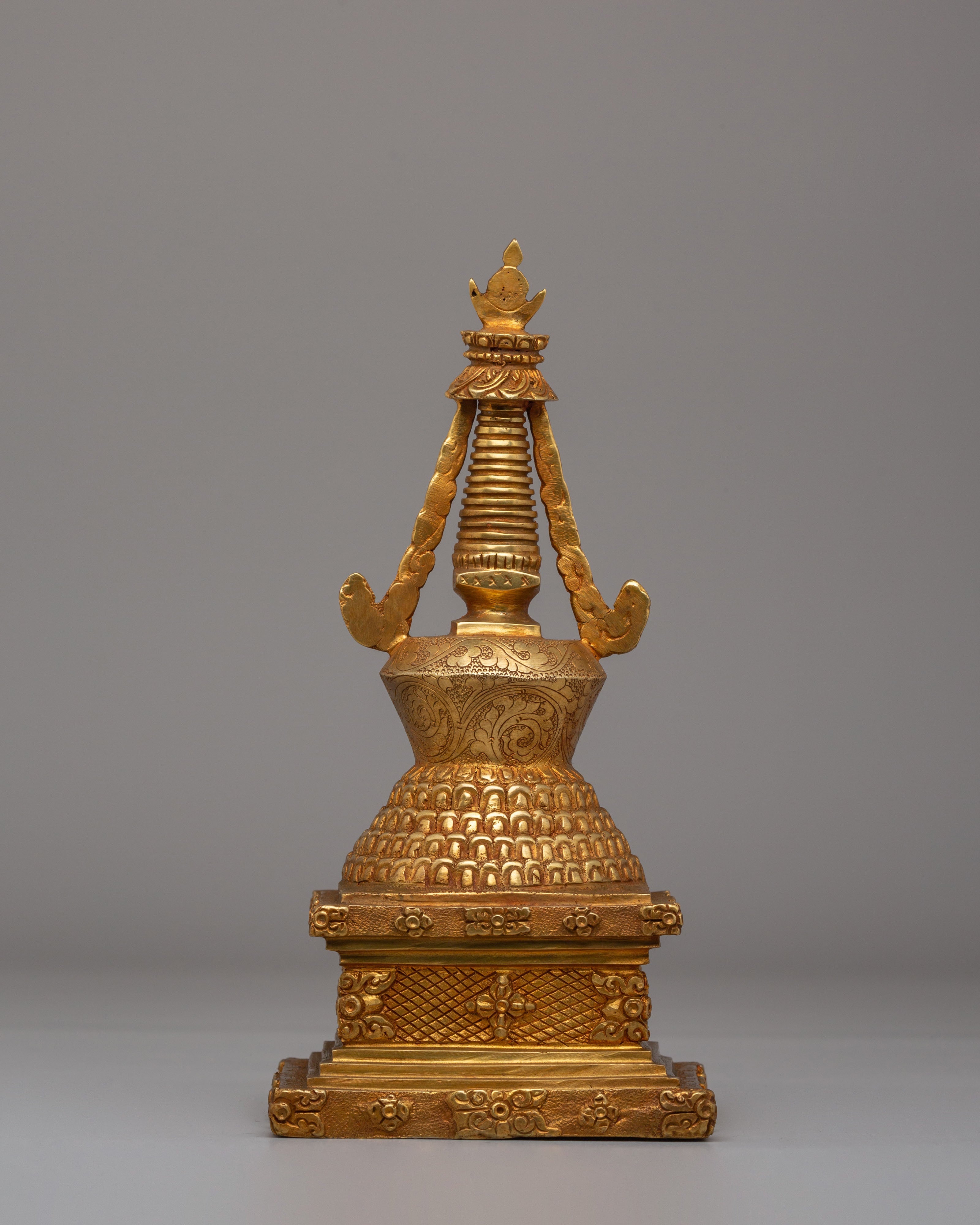 Eight Great Buddhist Stupa Set | Himalayan Chorten Set for Altar