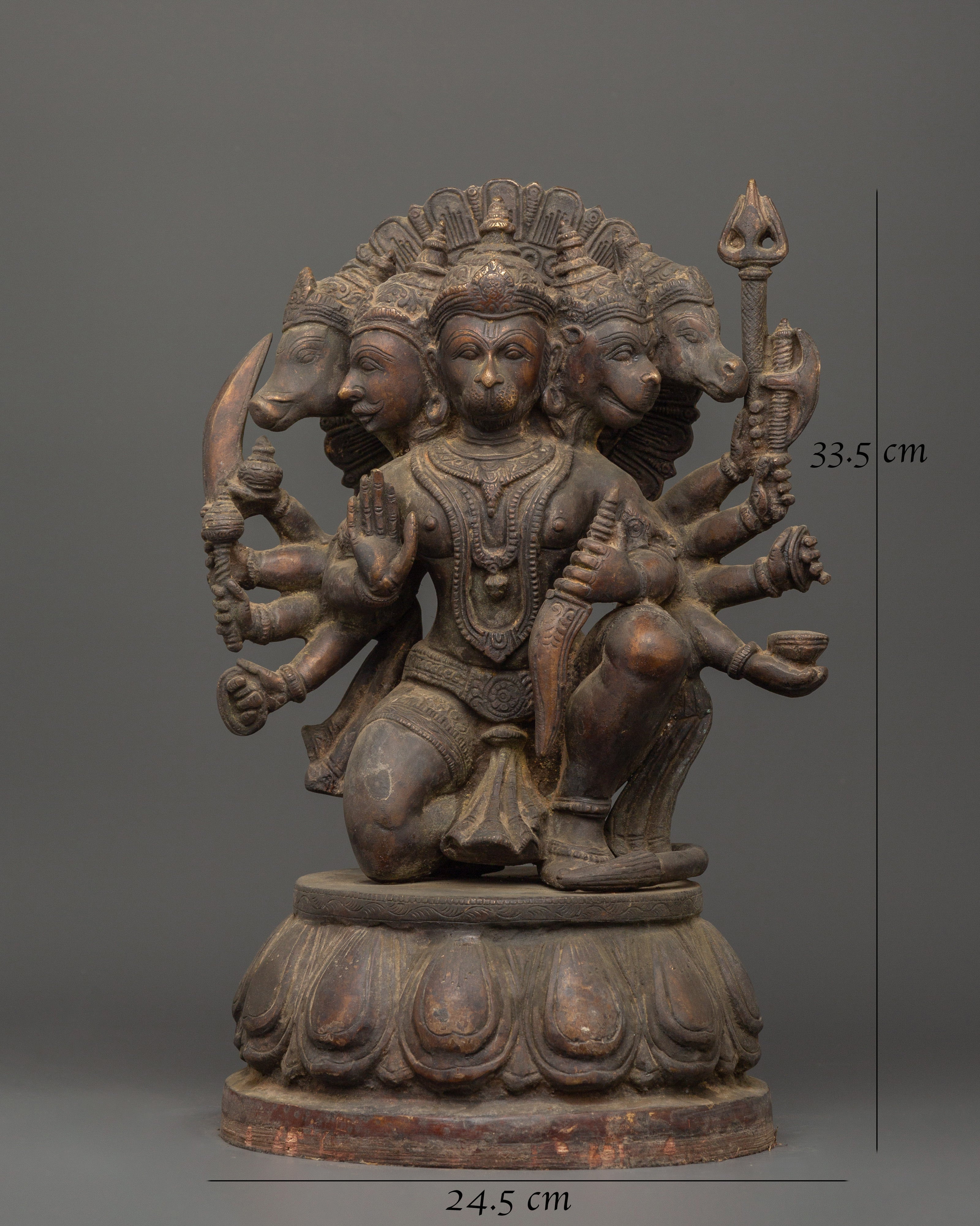 Brass Hanuman Statue |  Hindu Monkey God