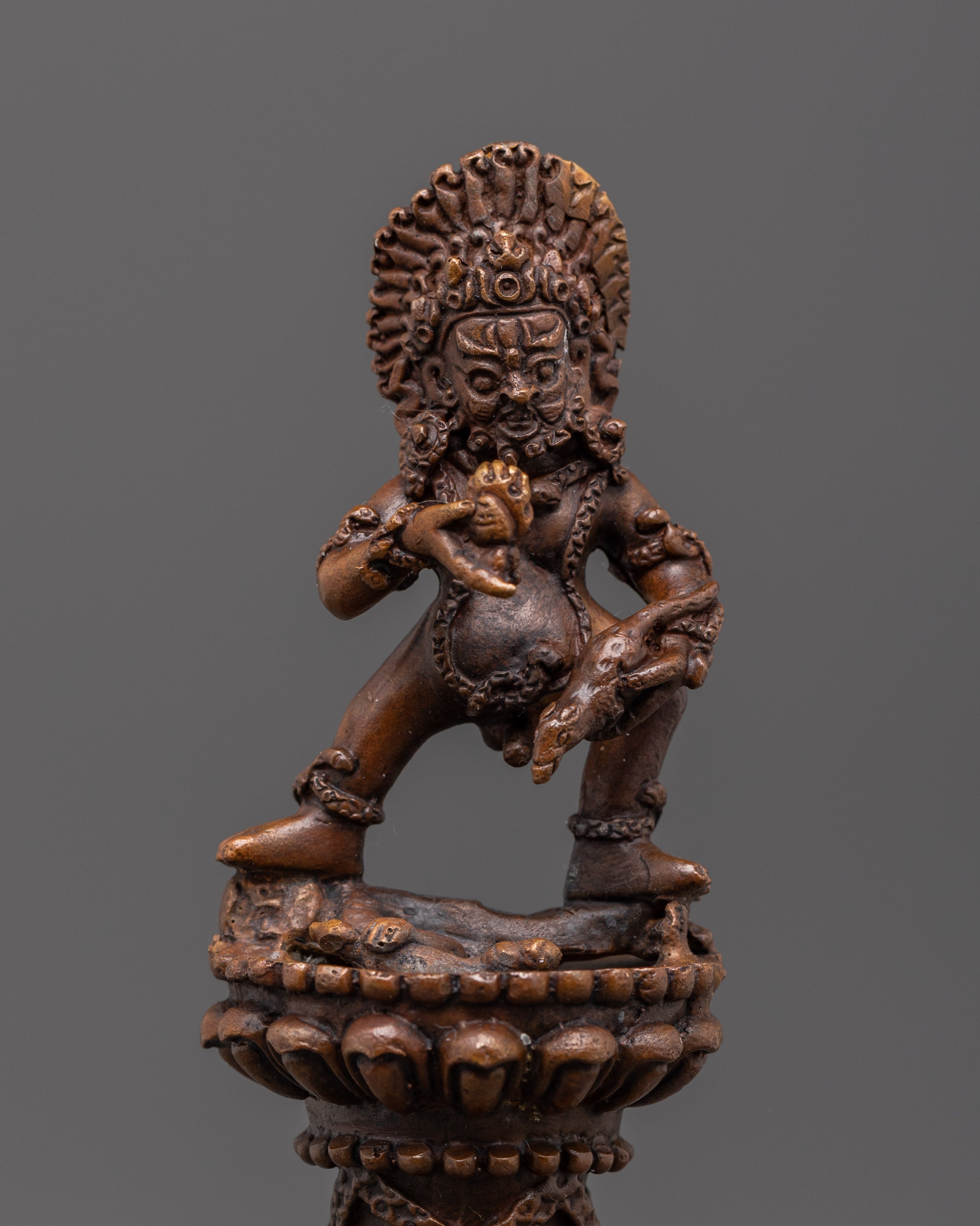 Handmade Himalayan Phurba Dagger | Oxidized Copper Ritual Artifact