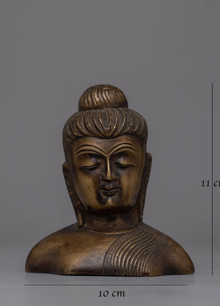 Sacred Brass Buddha Head | Perfect for Meditation and Peaceful Decor