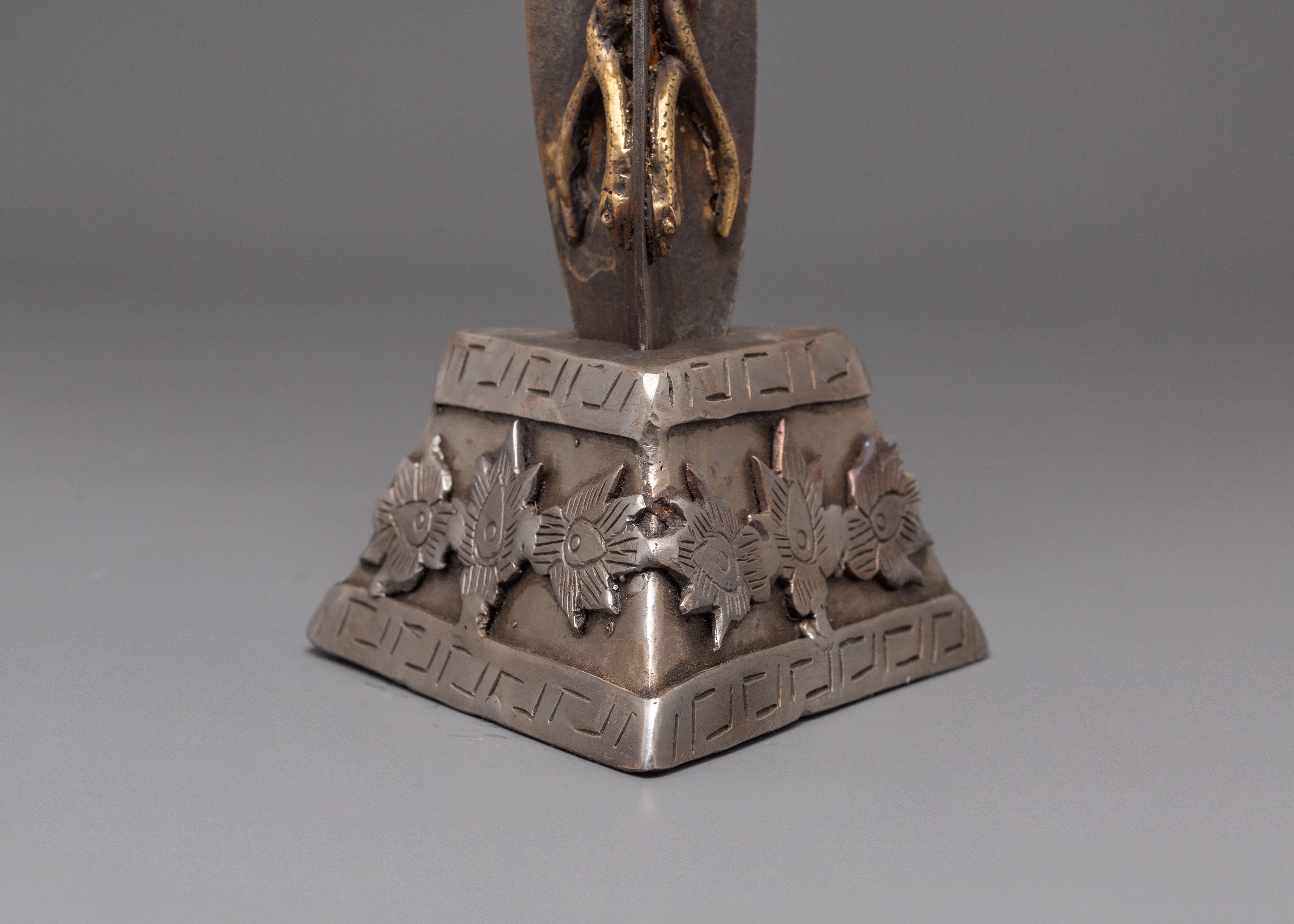 Sacred Buddhist Protective Phurba | Iron & Bronze Ritual Dagger
