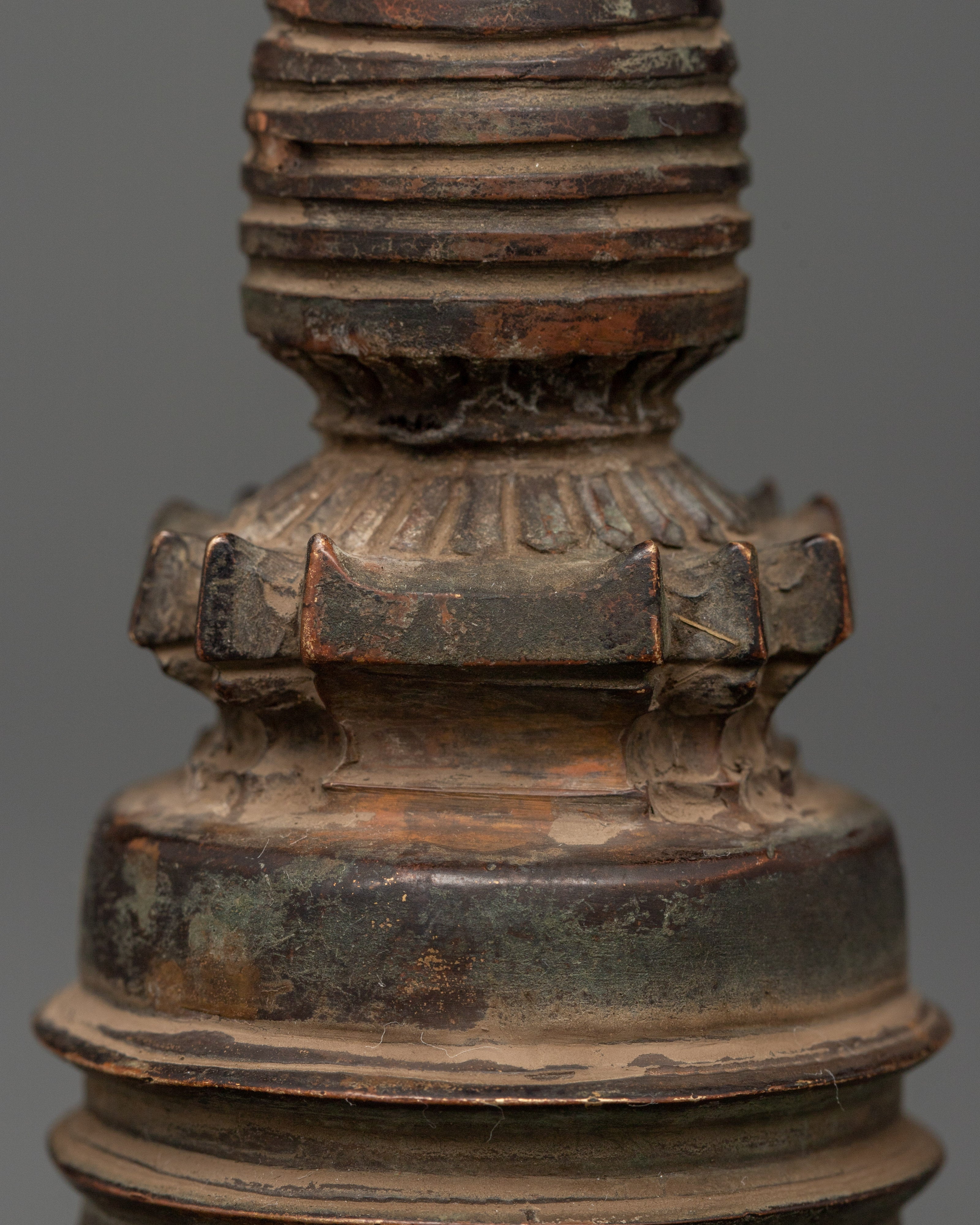 Tibetan Sacred Stupa Antique Copper Stupa | Sacred Buddhist Symbol