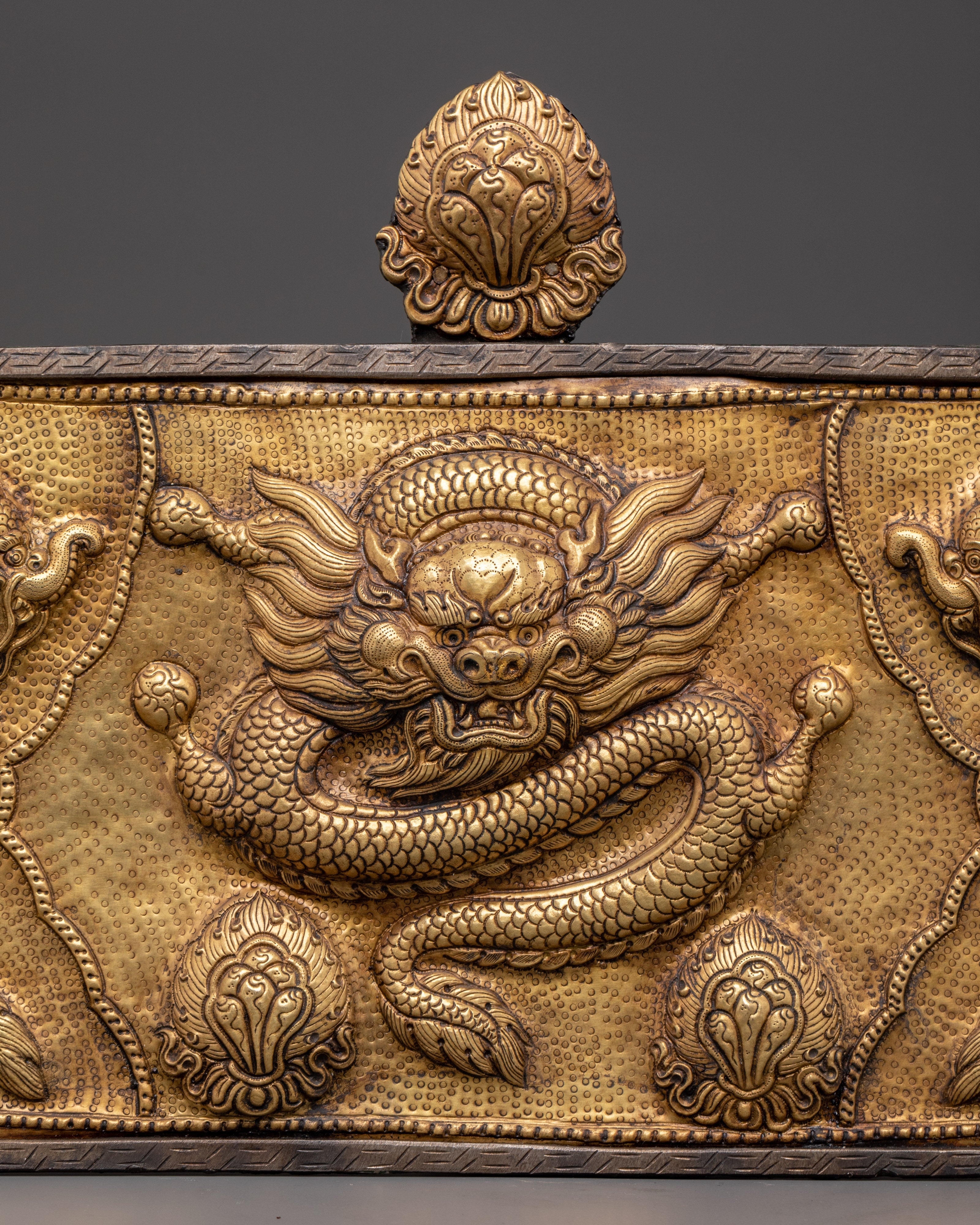 Buddhist Brass Wall Hanging | Spiritual Ritual Shrine Decor