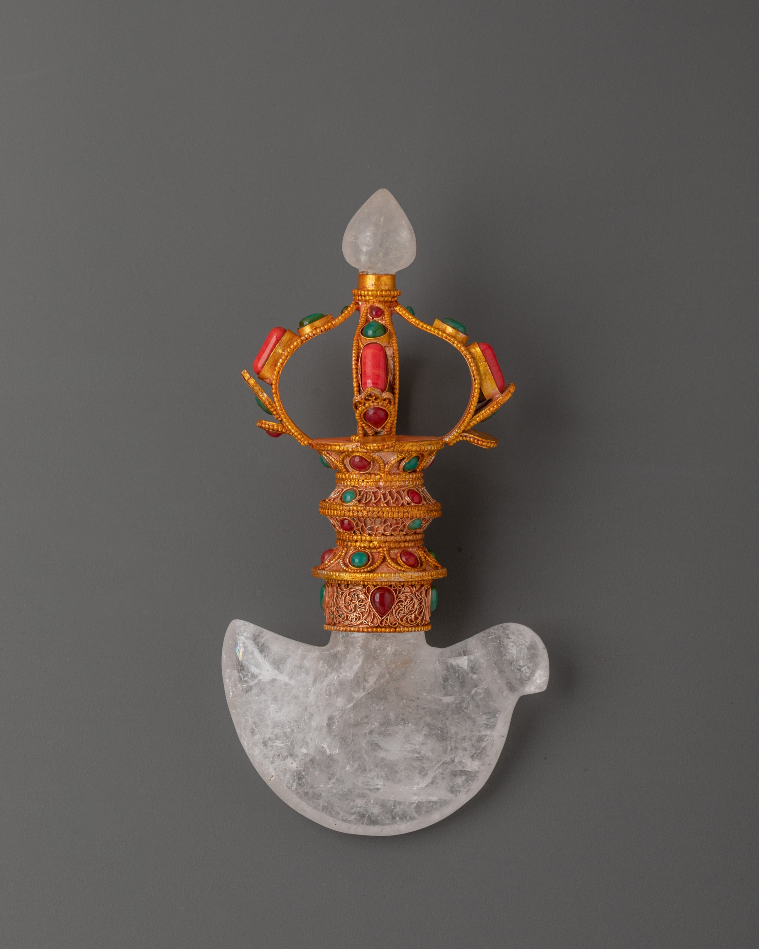 Buddhist Ritual knife | Sacred Crystal & Copper