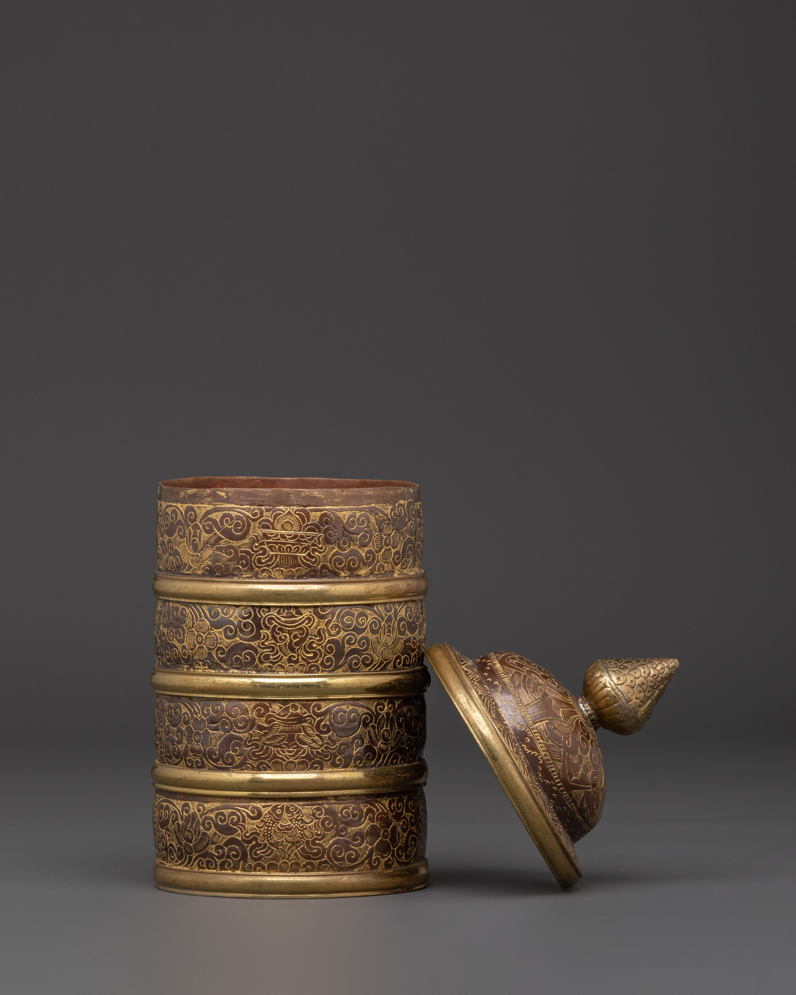 Tibetan Ritual Rice Pot | Symbol of Wealth and Prosperity