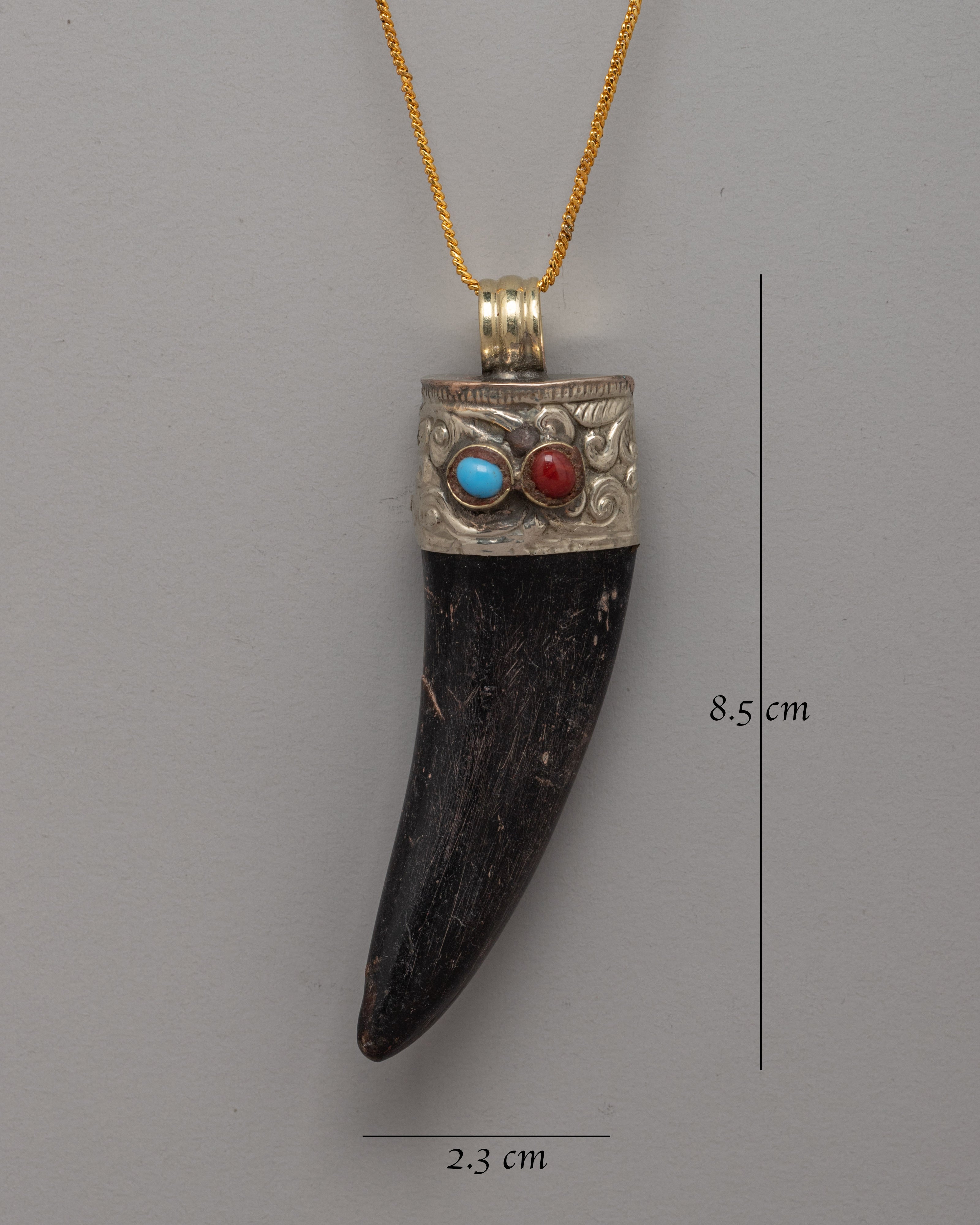 Handcrafted Ethically Sourced Goat Horn Pendant | Spiritual Significance
