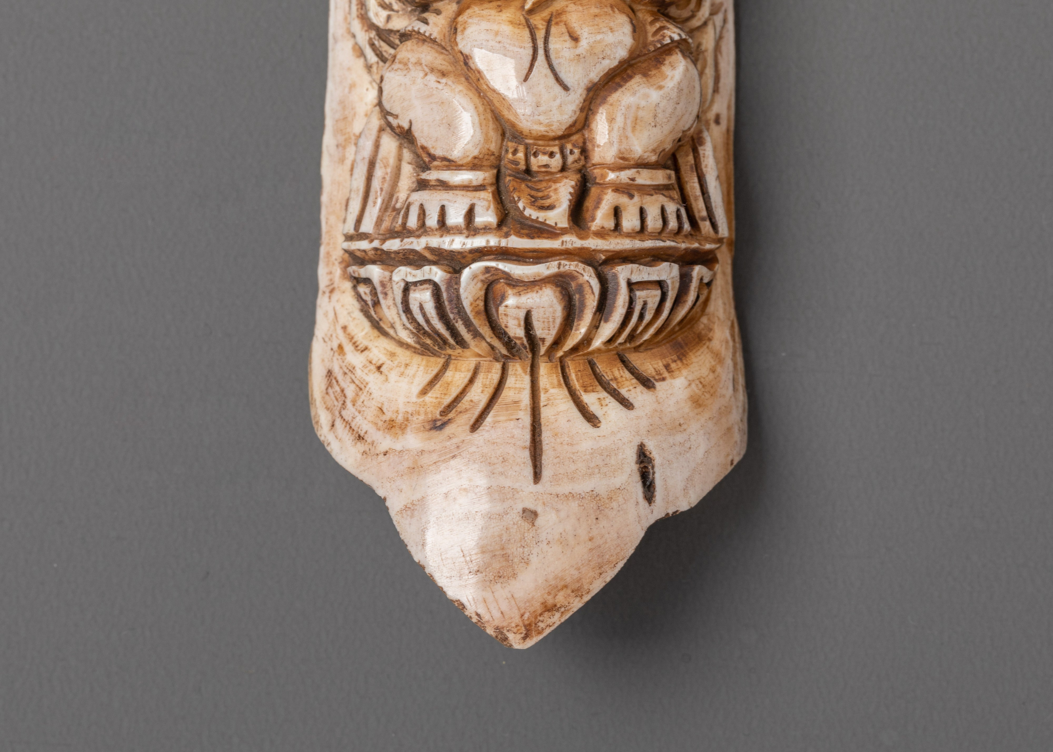 Shakya Mahakala Bone Carving | Tibetan Buddhist Decor