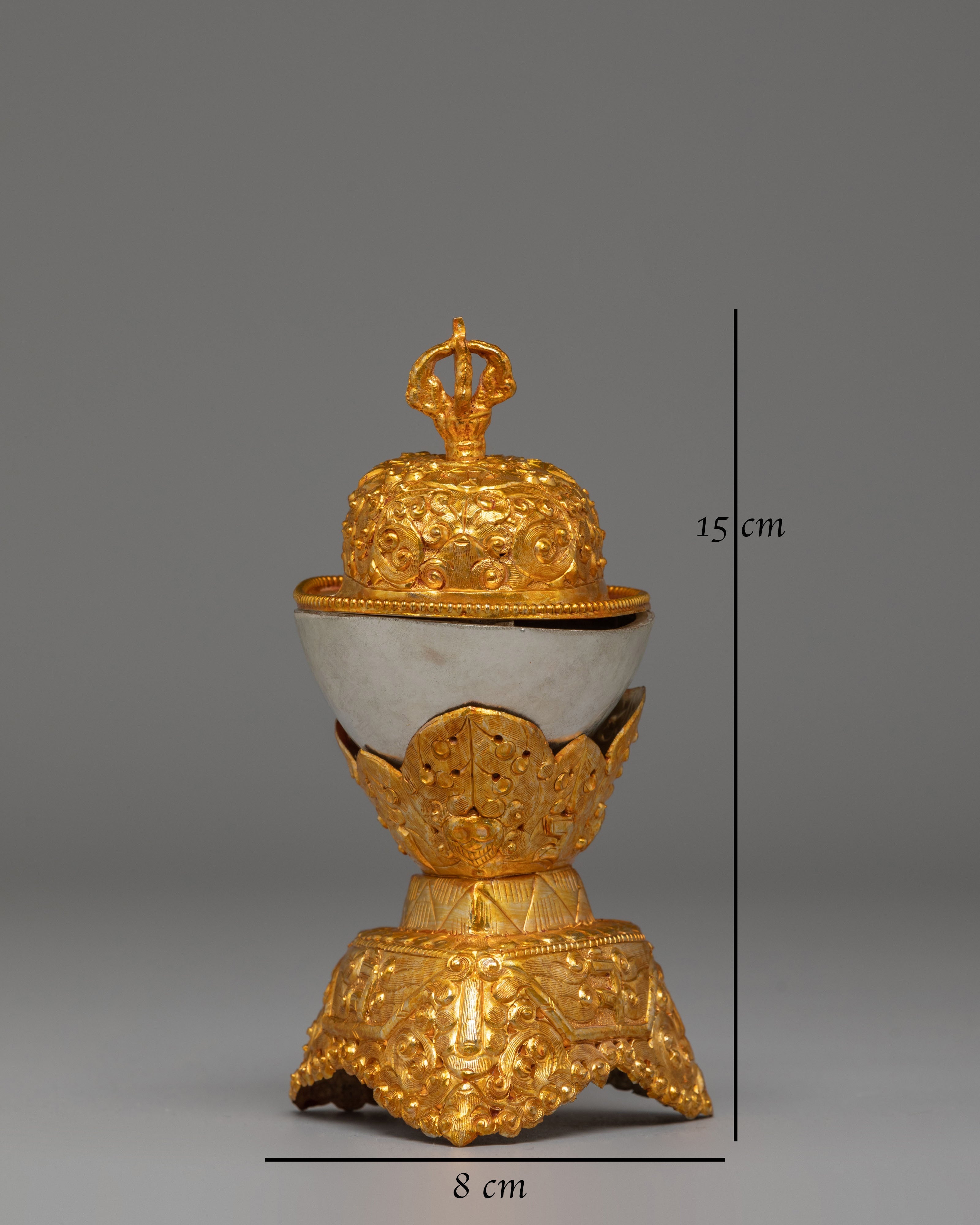 Handcrafted Ritual Kapala | Tibetan Buddhist Offering Vessel
