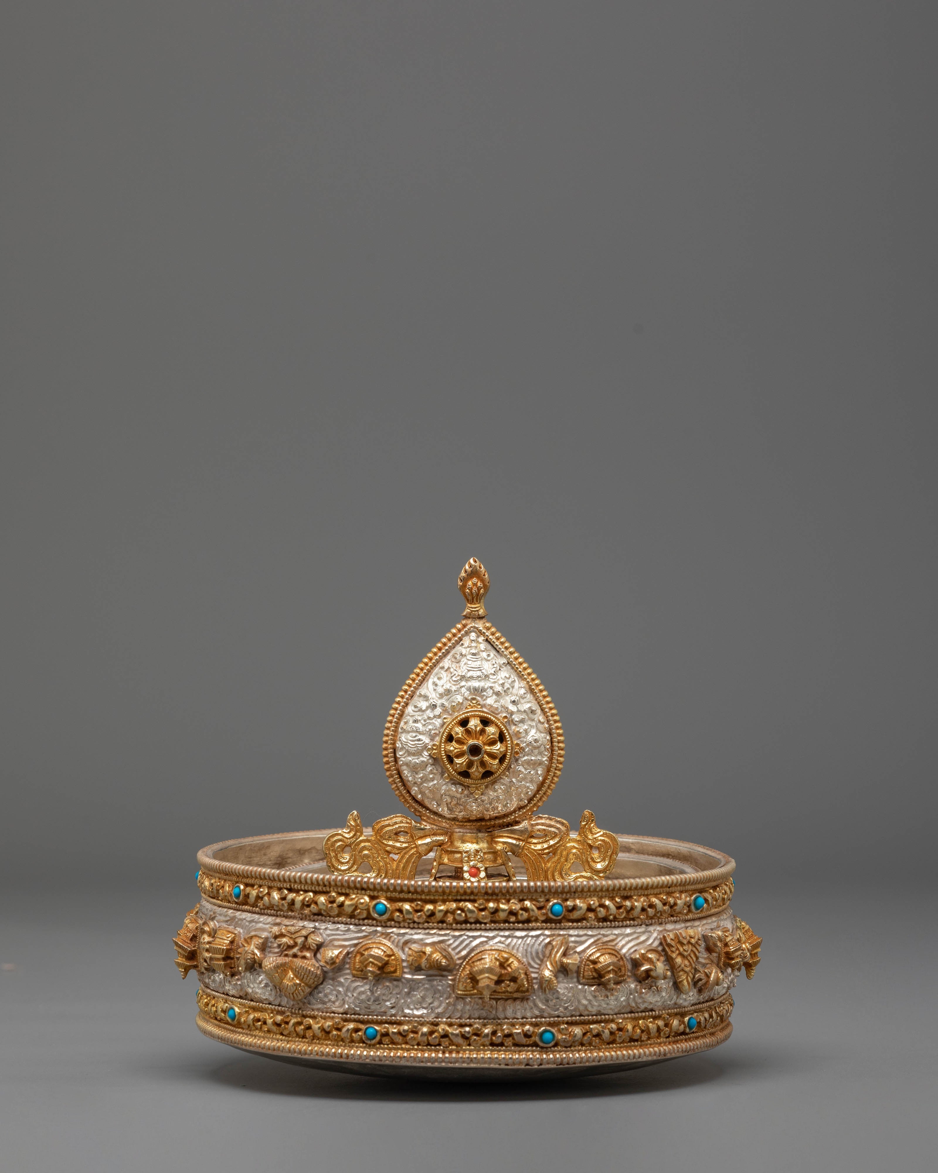 Sacred Mandala Wall Hanging for Meditation | Copper Silver Gold Spiritual Decor