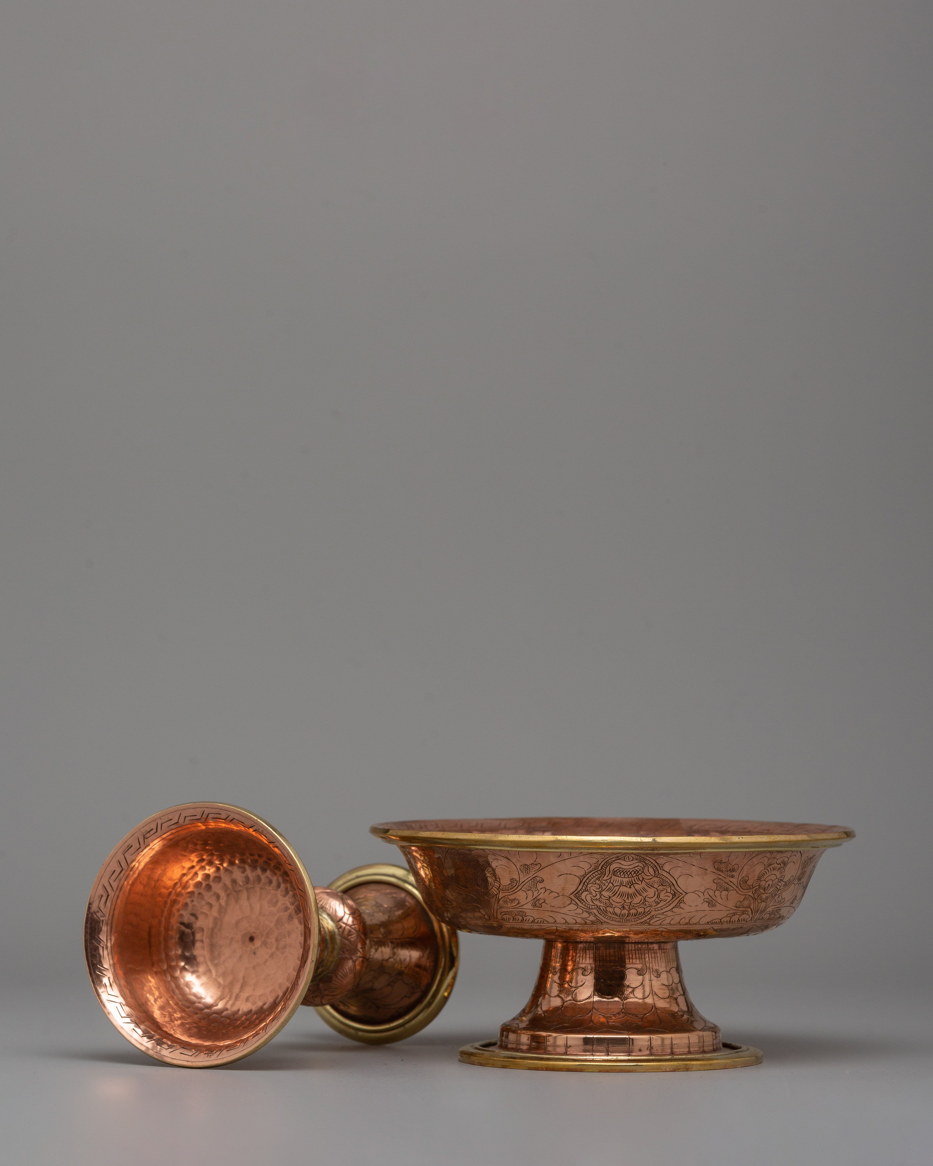 Buddhist Serkyem Set To Enhance Your Home Decor | Tibetan Ritual Offering Bowl