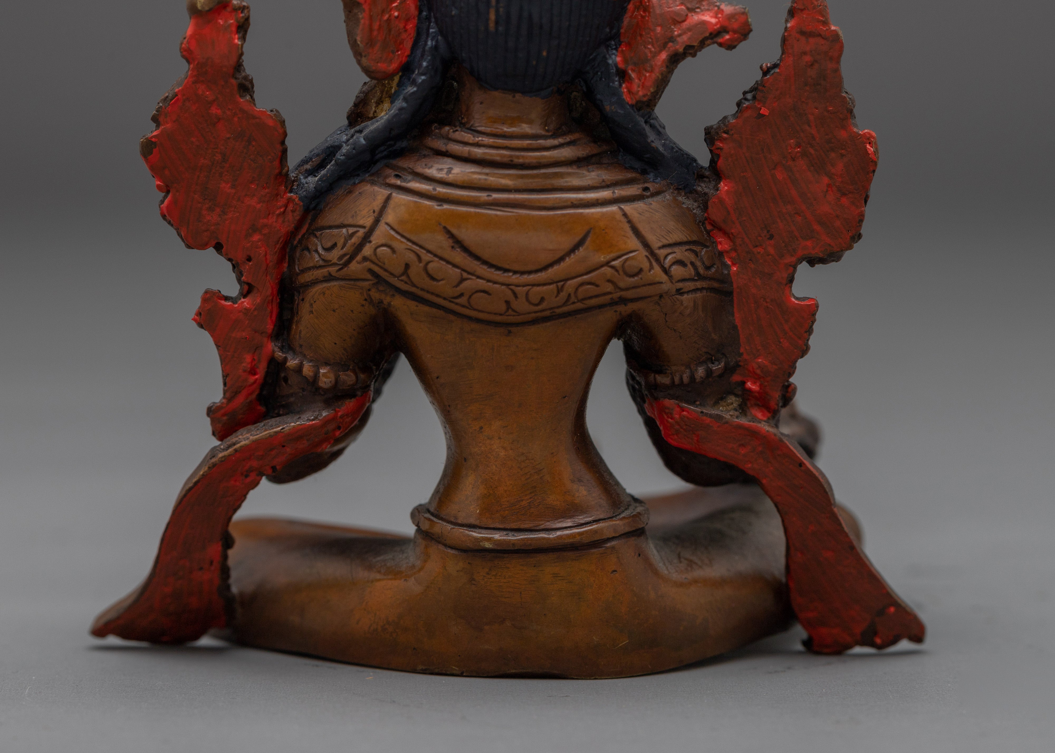 Compassionate Green Tara | Sacred Handcrafted Copper Statue