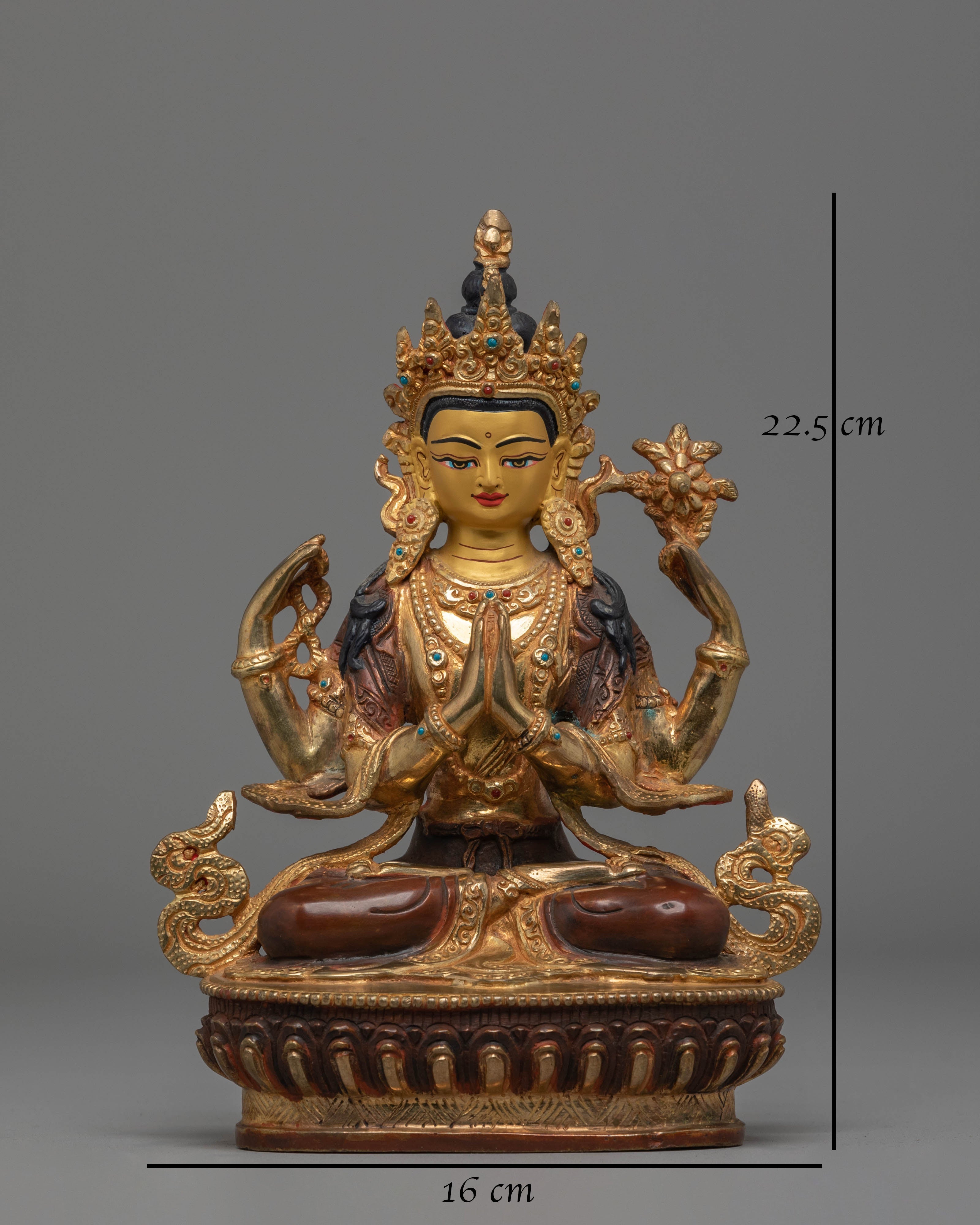 Tibetan Bodhisattva chenrezig Handmade Statue | Buddhist Sculpture