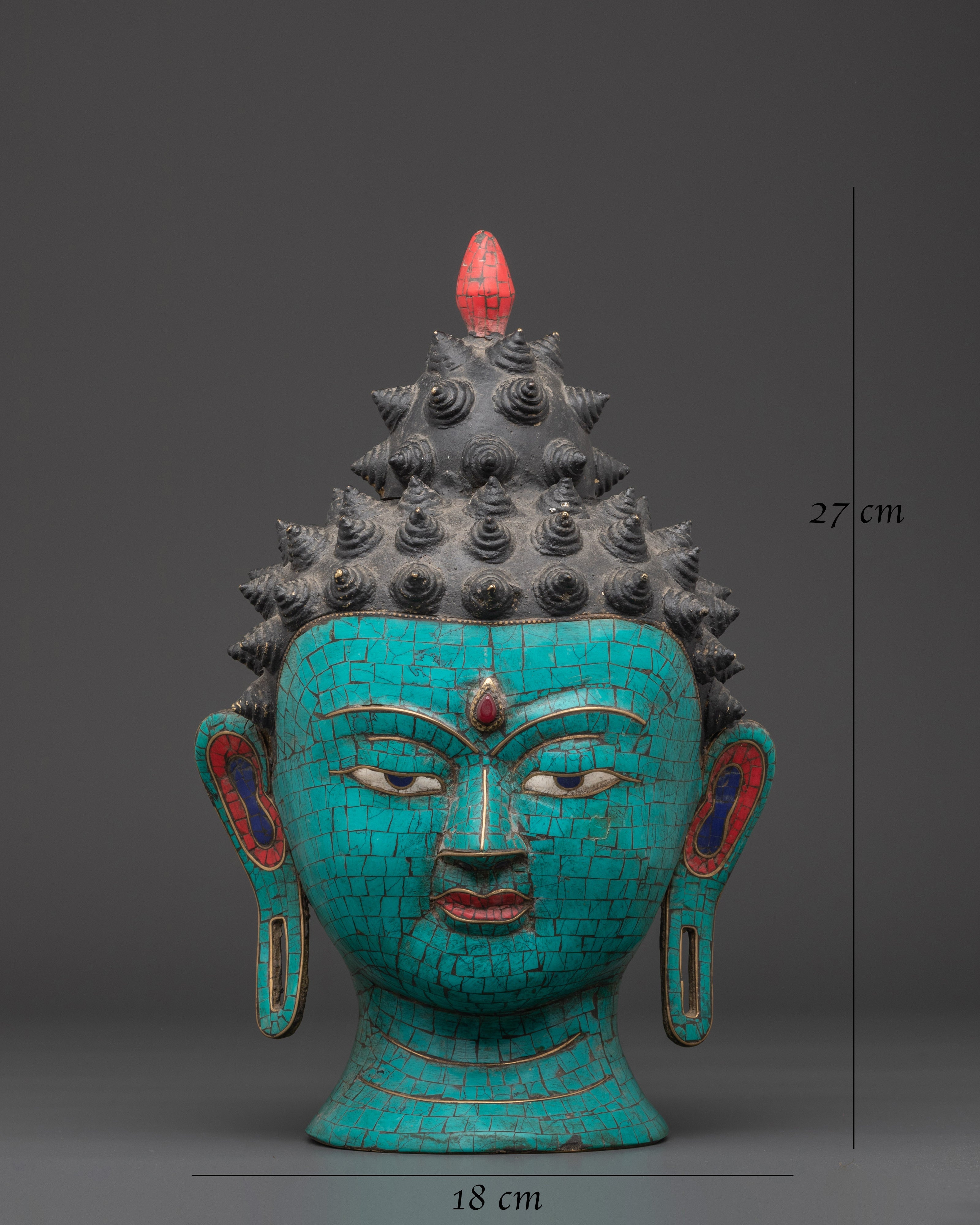 Tibetan Buddha Head Statue | Symbol of Spiritual Wisdom