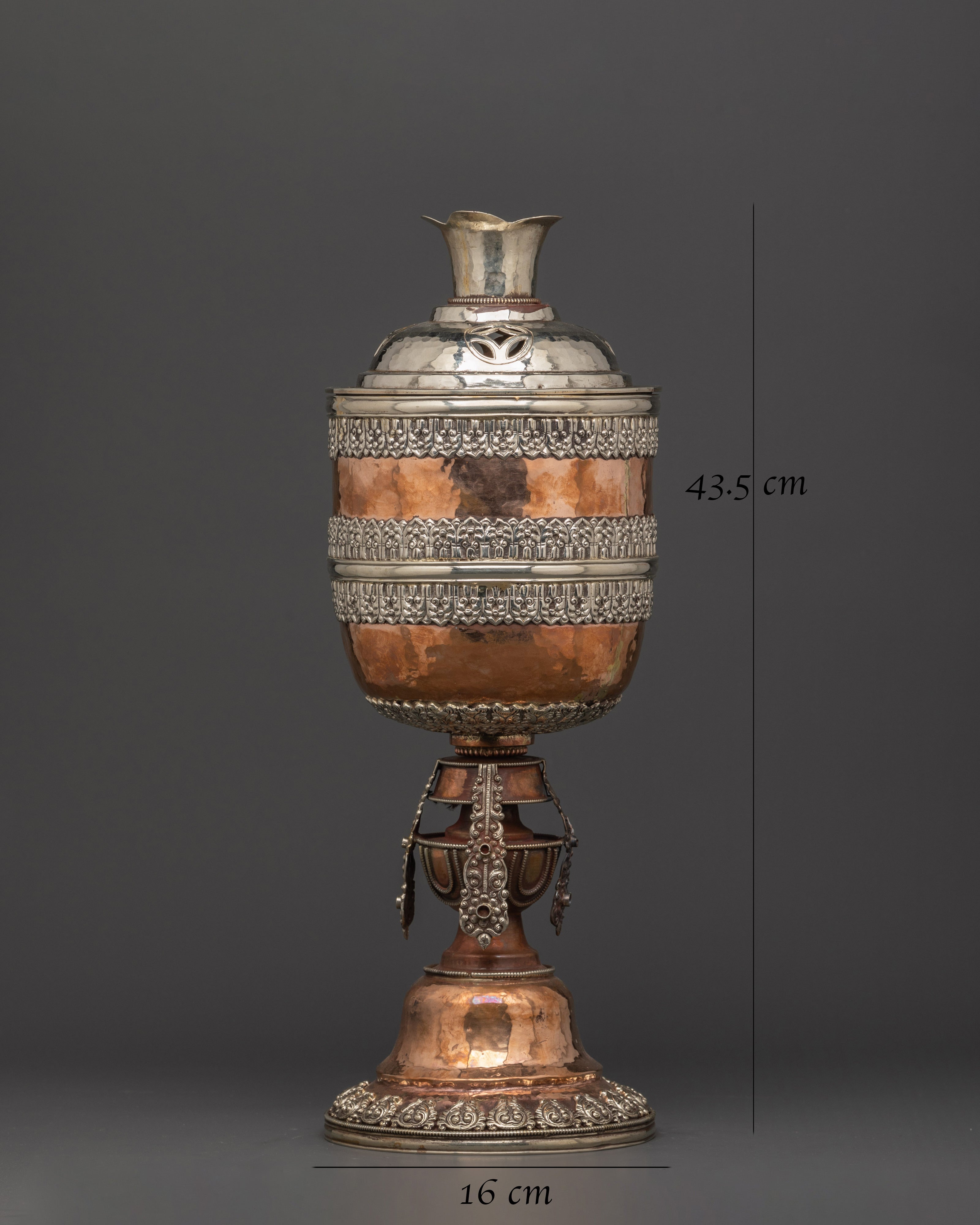 Traditional Tibetan Incense Burner | Handcrafted Copper Tool for Ritual and Altar Use