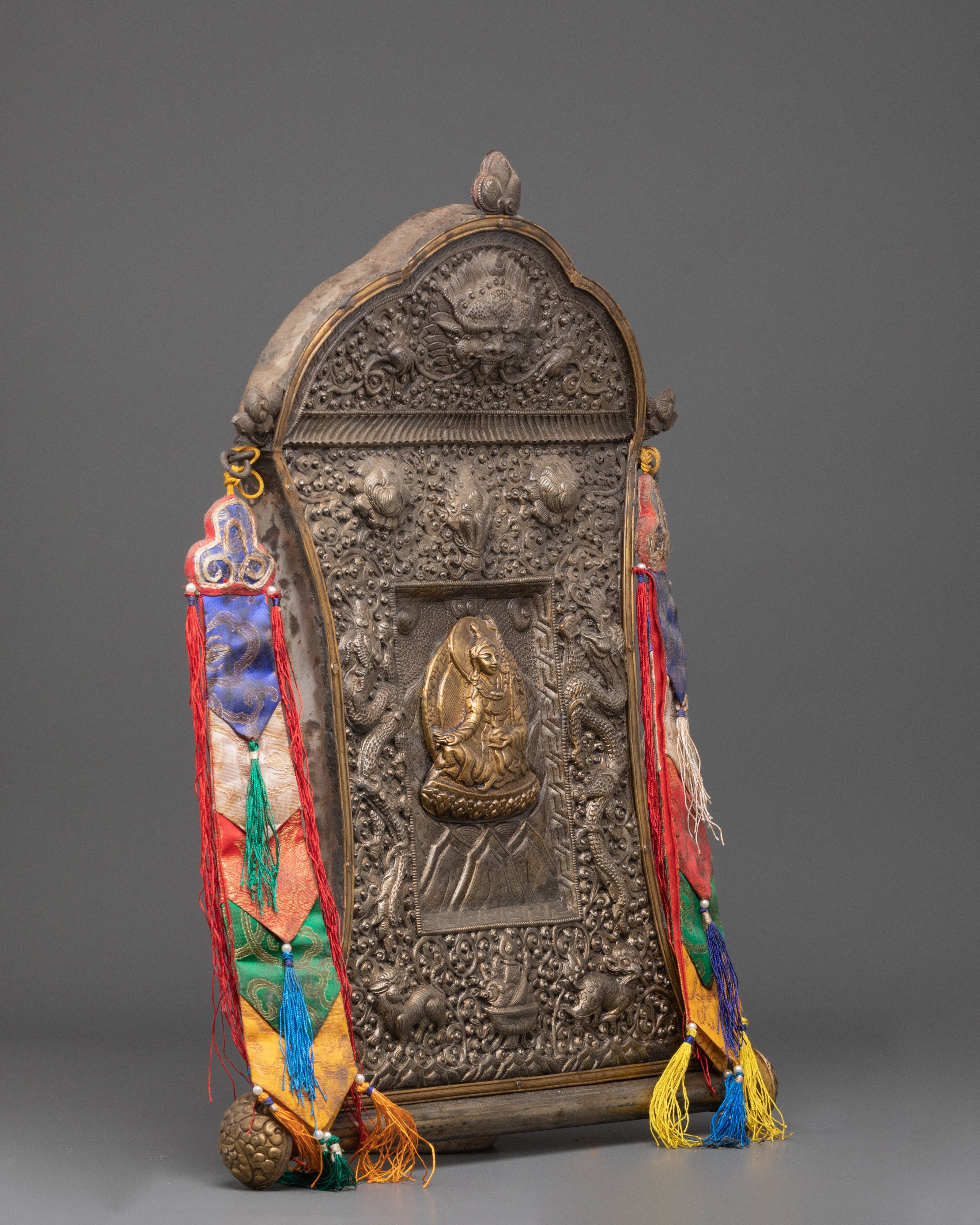 Guru Rinpoche Iron Wall Hanging | Tibetan Metalwork