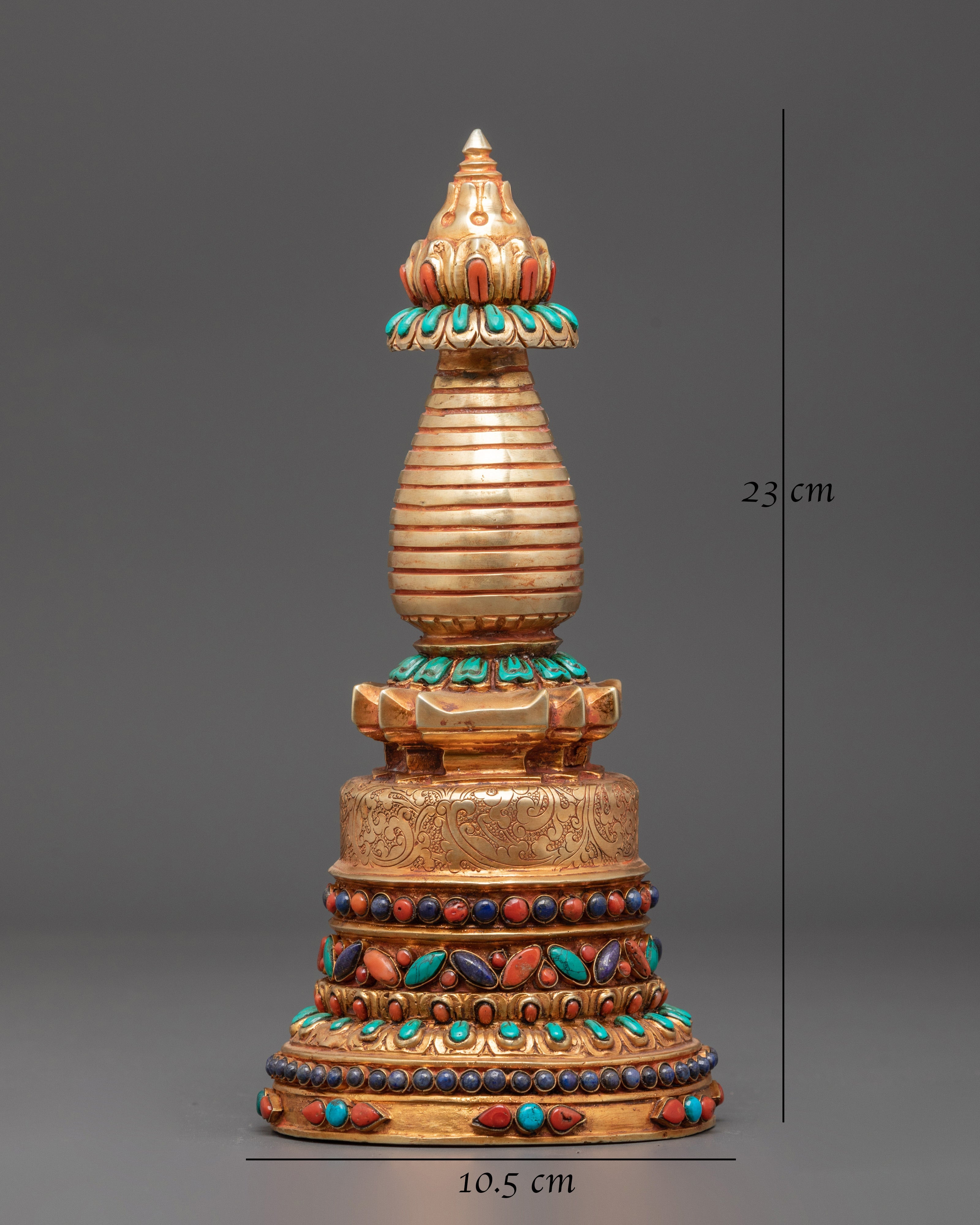 Sacred Tibetan Stupa Sculpture | Symbol of Peace and Enlightenment