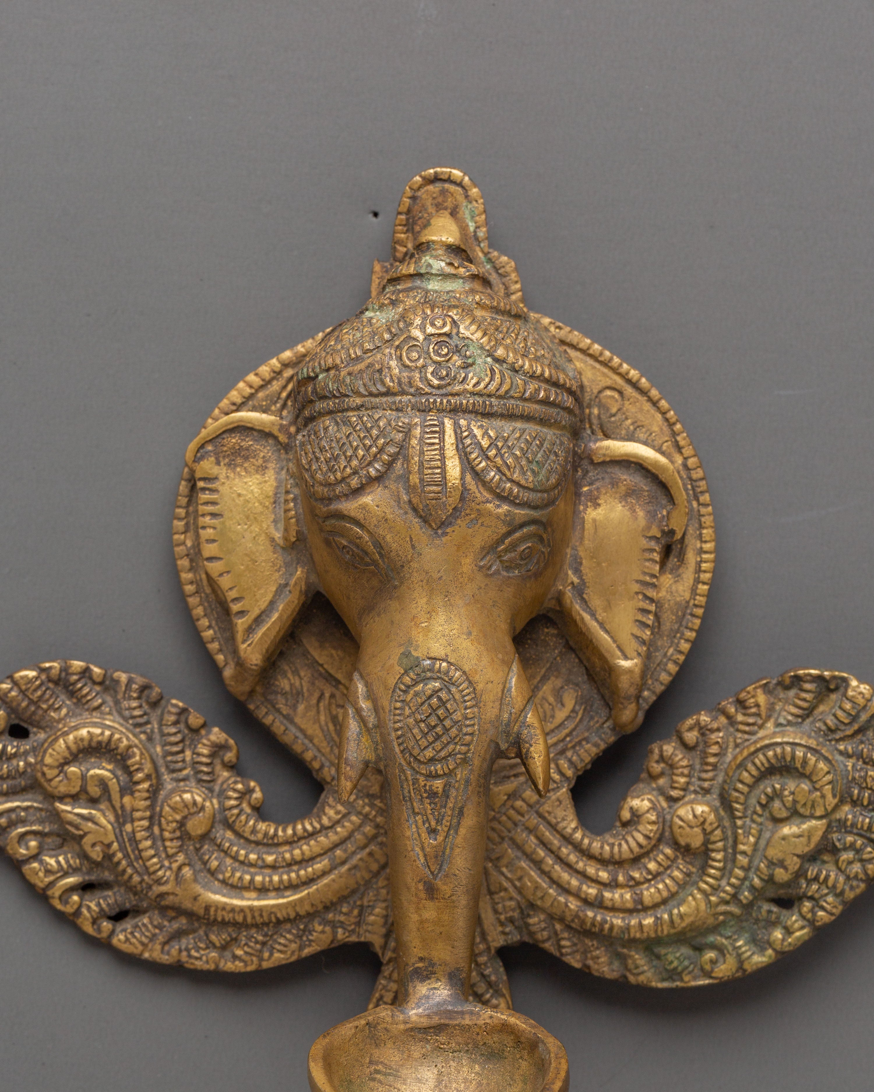 Ganesha Wall Lamp | Traditional Oil Lamp Holder