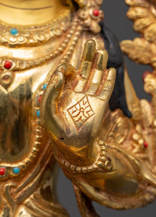 Tibetan Wisdom Deity Manjushri Statue | Bodhisattva of Wisdom and Insight