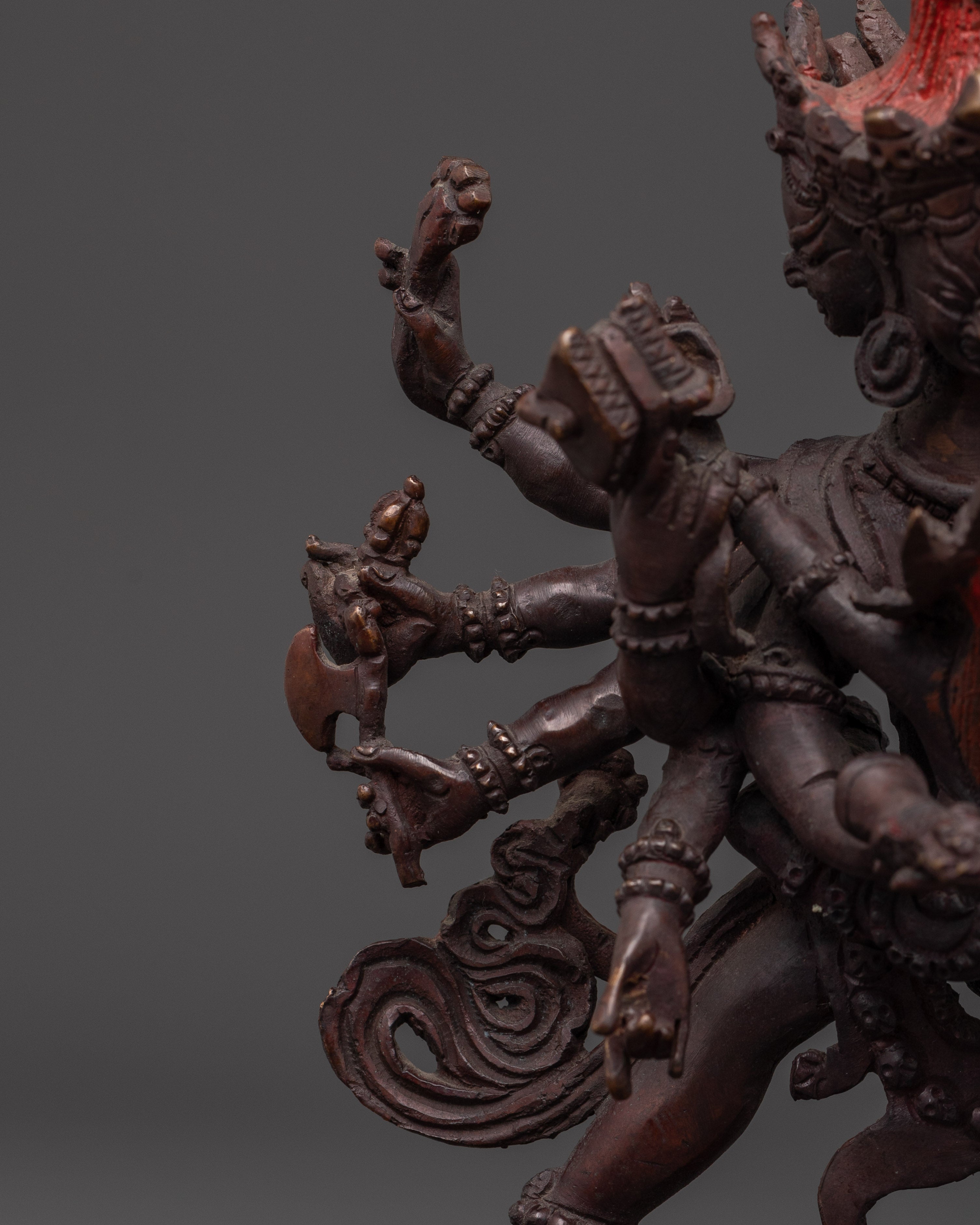 Chakrasambhara Deity Statue | Oxidized Copper Tantric Yab Yum Figurine